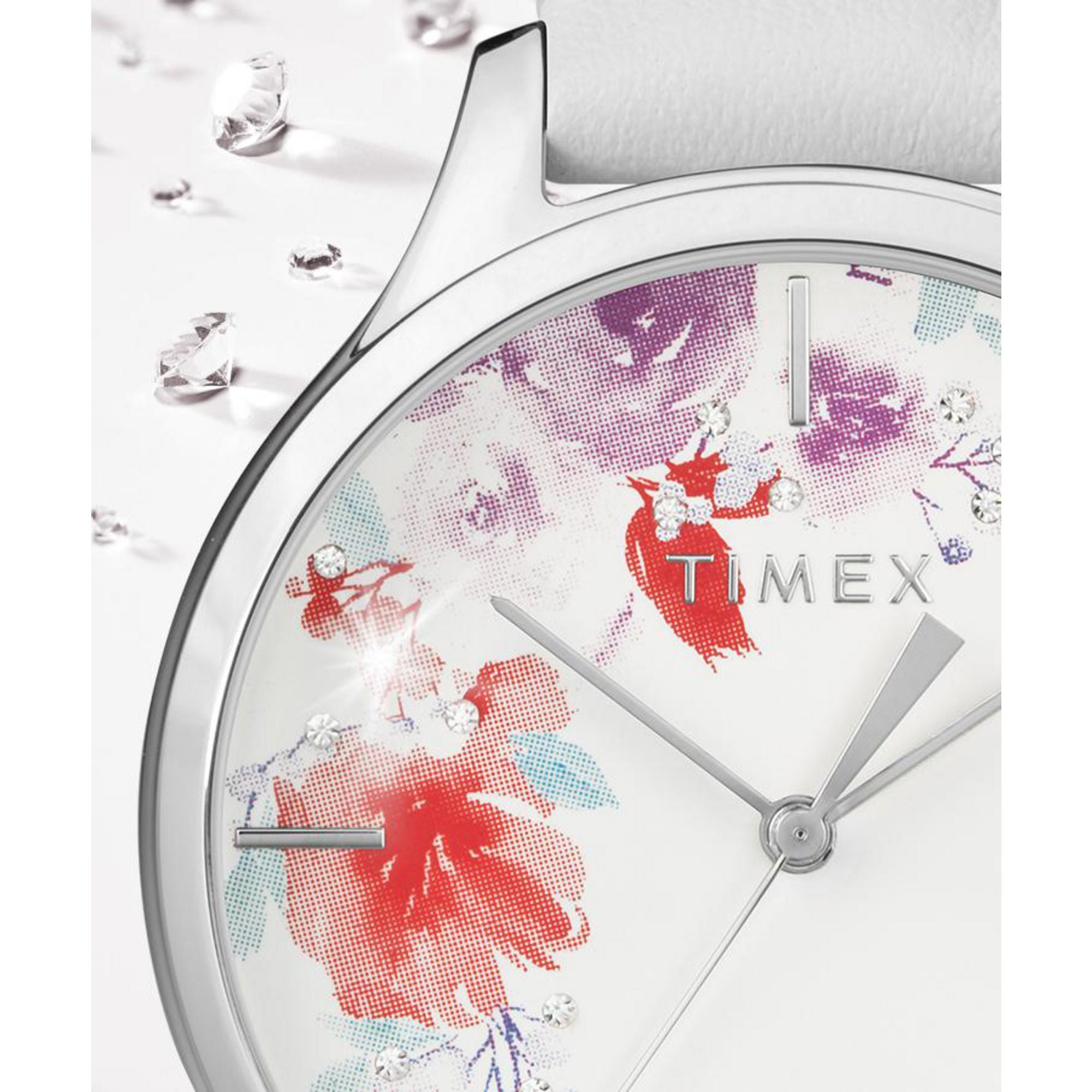 Timex Crystal Round 21mm White Dial Analog Women Watch - TW2R66800UJ Watch Timex