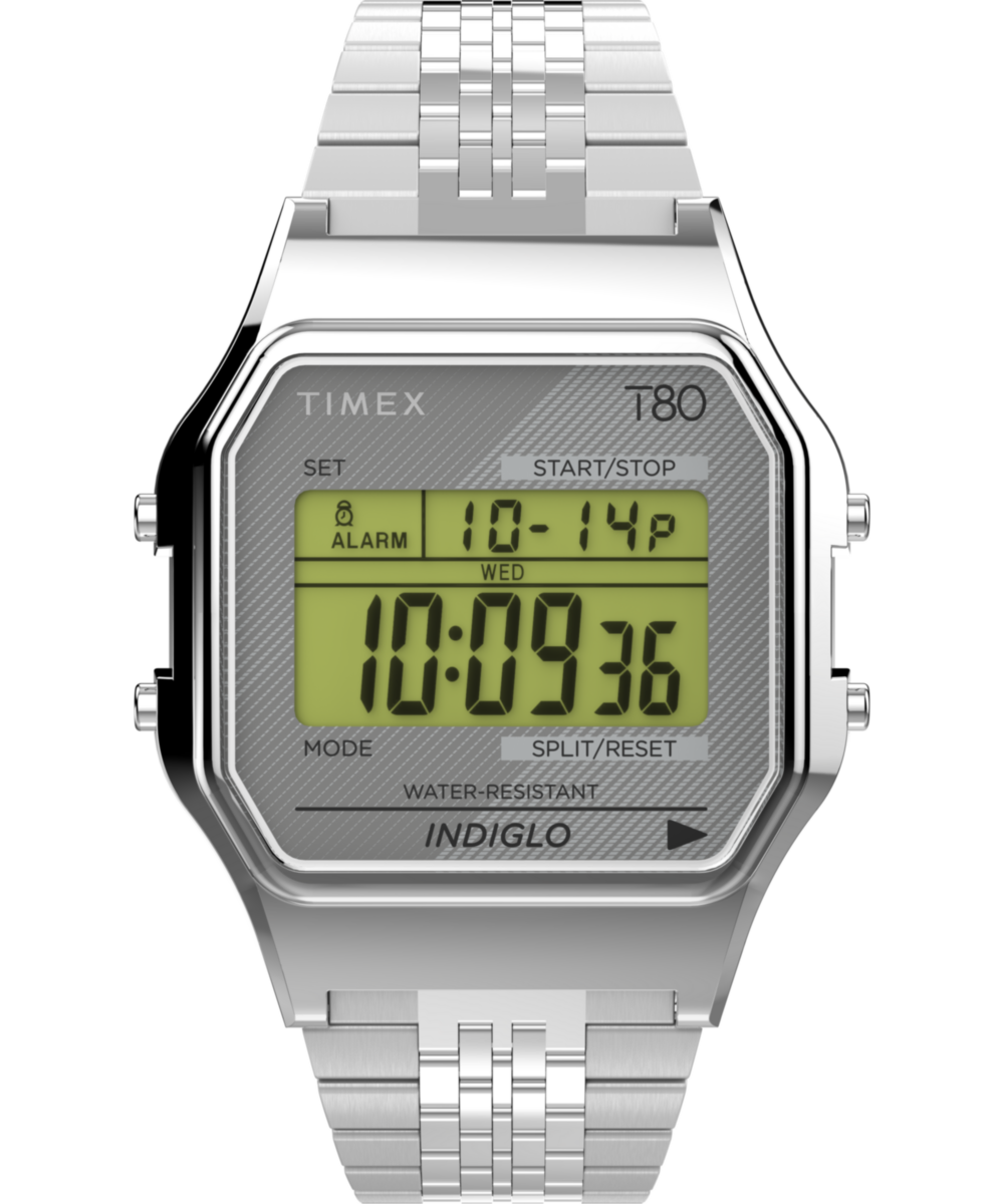 Timex 80 Grey Tonneau Quartz Digital Unisex Watch