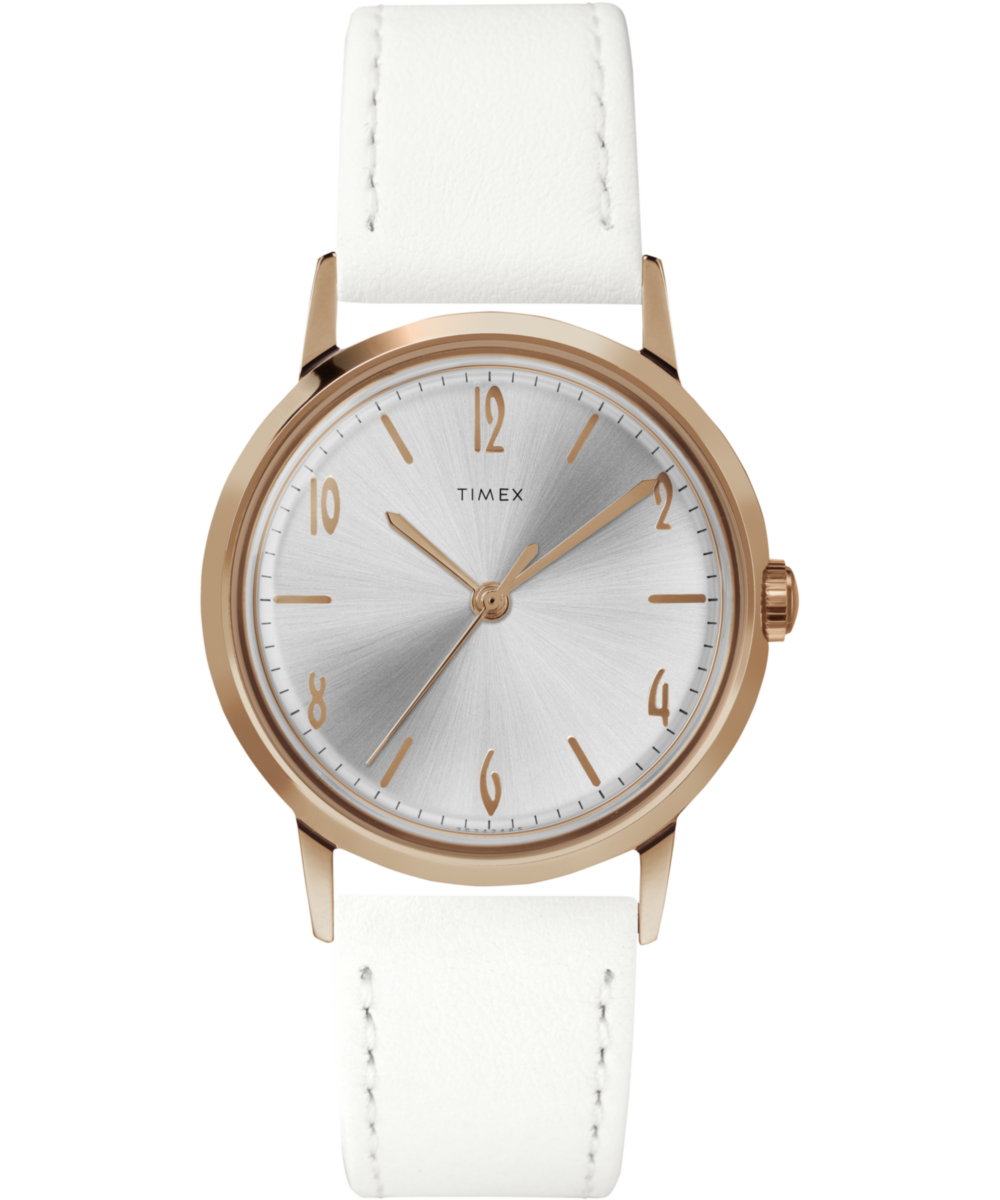 Timex Marlin Round 21mm Silver Dial Mechanical Women Watch - TW2T18300U9