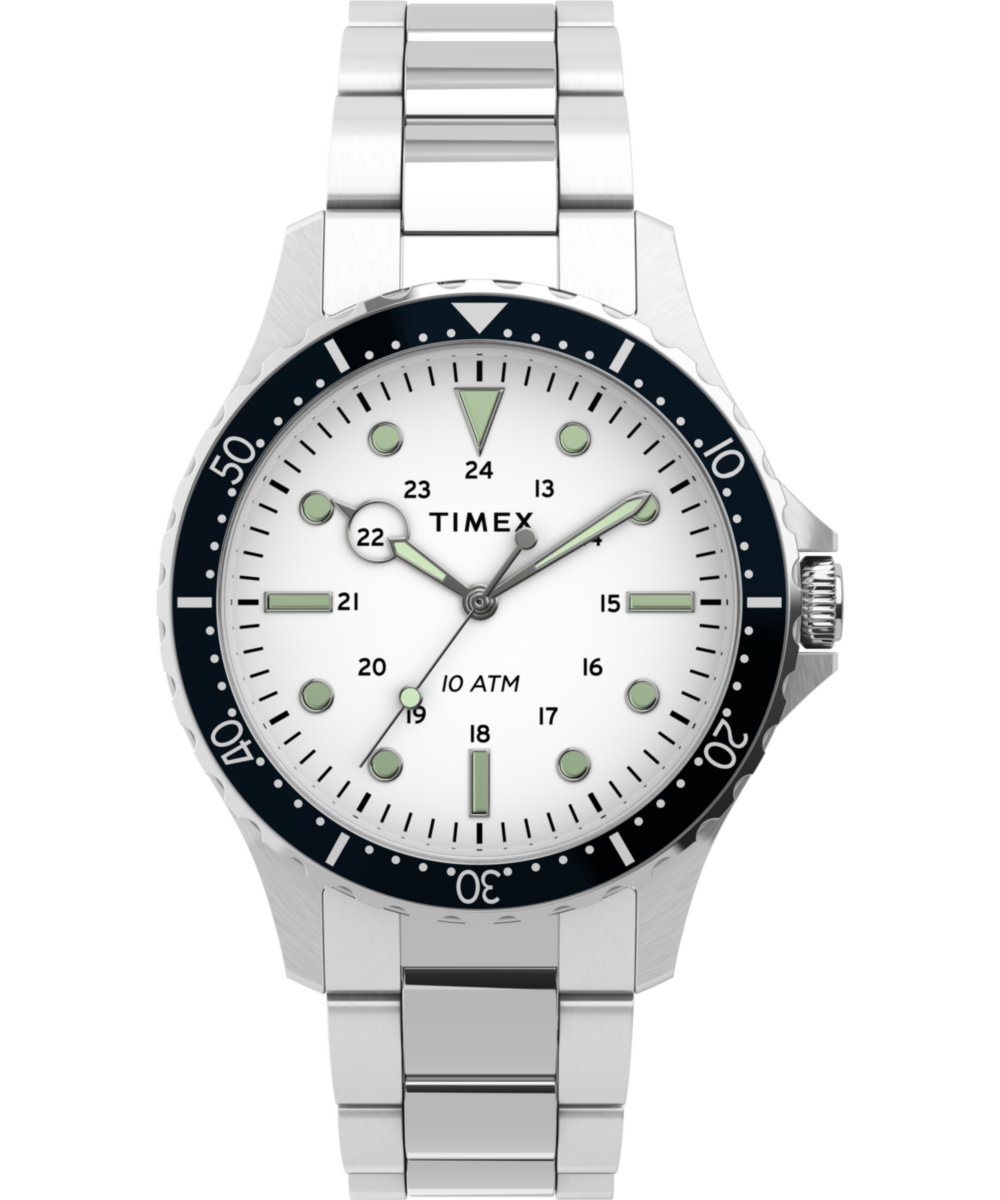 Timex Navi Round 21mm White Dial Analog Men Watch - TW2U10900UJ Watch Timex