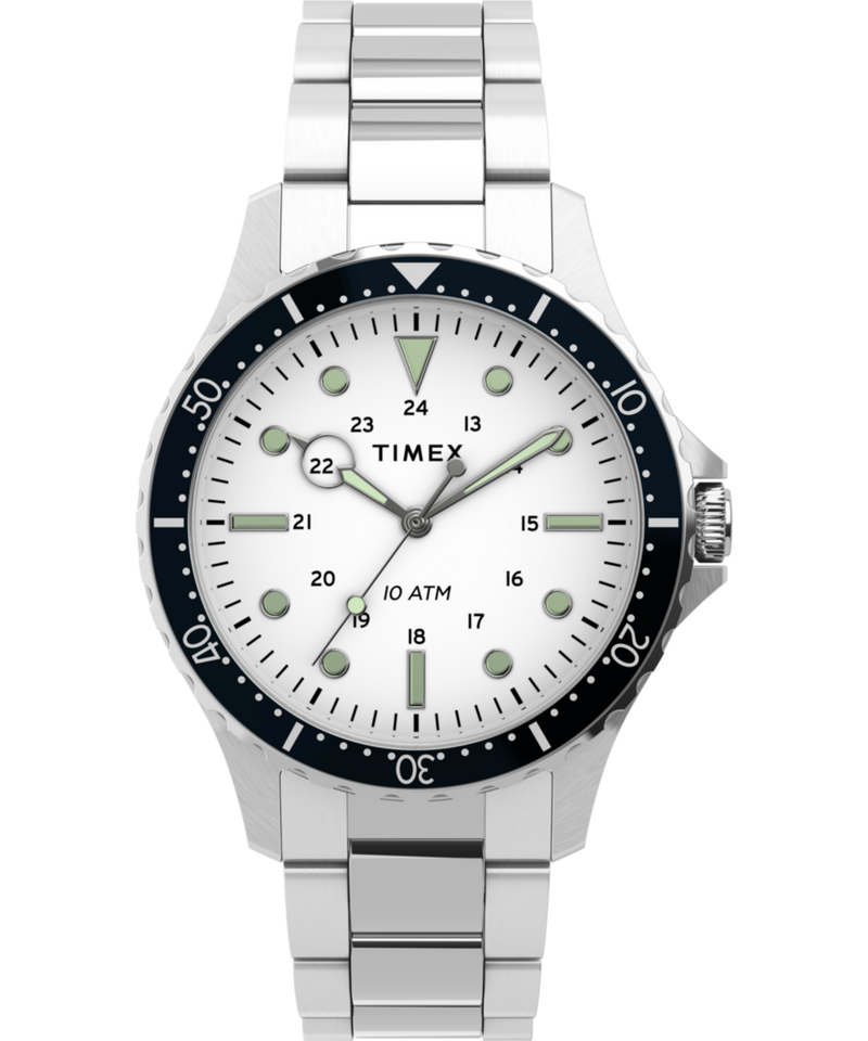 Timex Navi Round 21mm White Dial Analog Men Watch - TW2U10900UJ Watch Timex