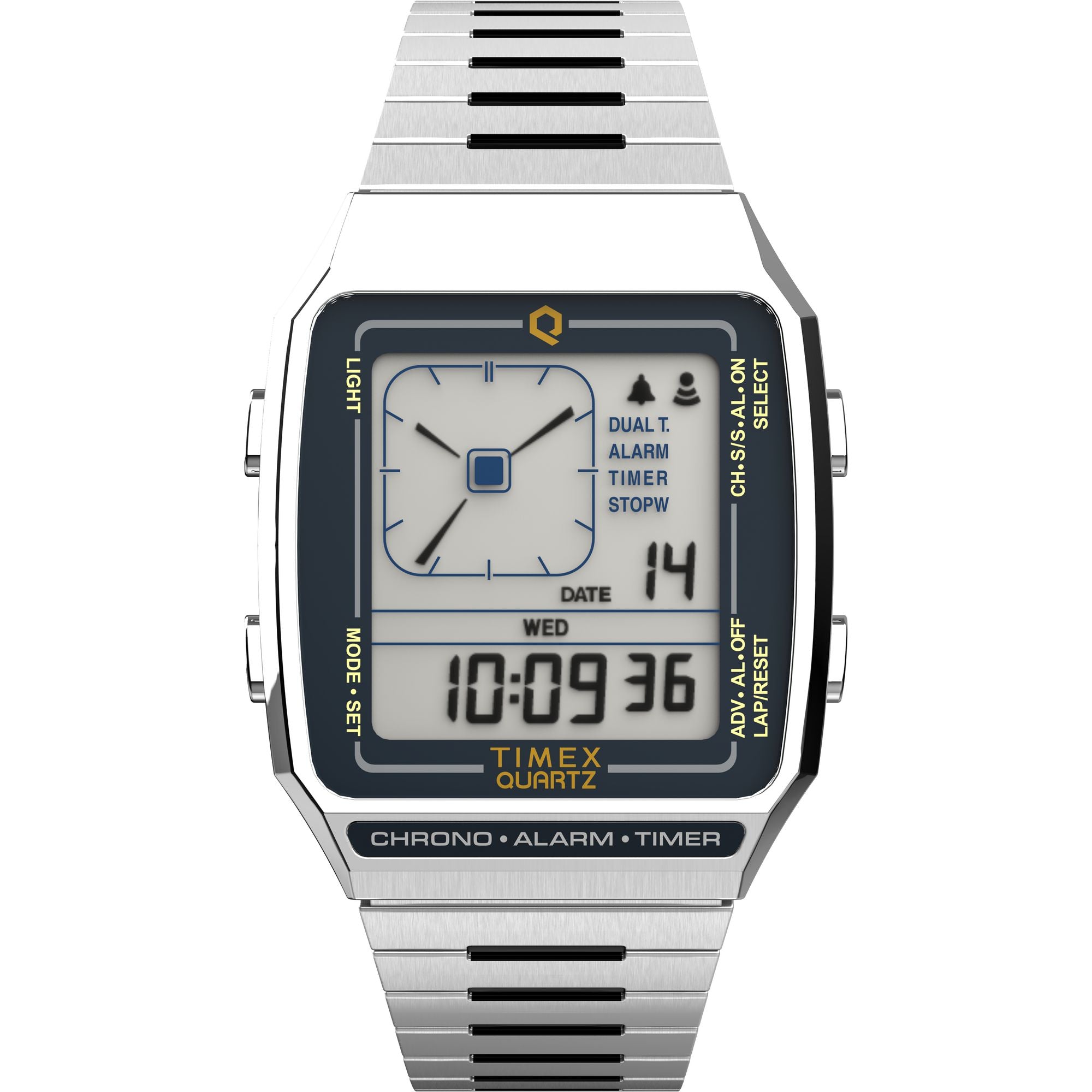 Timex Lab Digital Stainless Steel Square Dial Quartz Digital Men