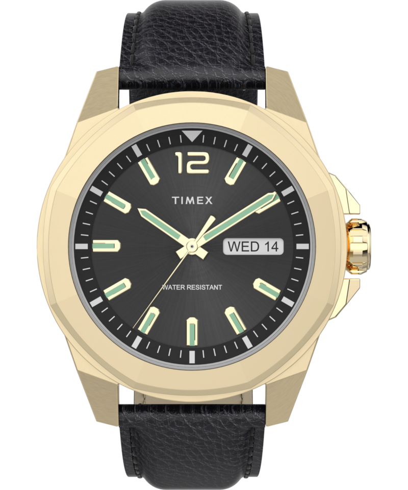 Timex Essex Octagonal 21mm Black Dial Analog Men Watch - TW2U82100UJ Watch Timex