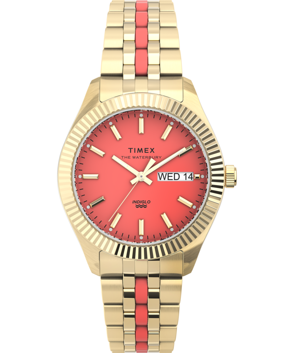 Timex Trend Round 21mm Orange Dial Analog Women Watch - TW2U82700UJ