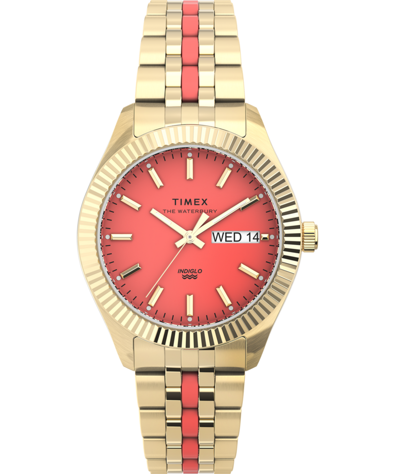Timex Trend Round 21mm Orange Dial Analog Women Watch - TW2U82700UJ Watch Timex