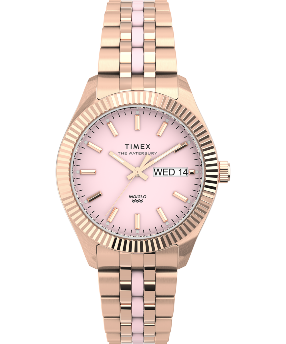Timex Waterbury Pink Round Dial Quartz Analog Women Watch