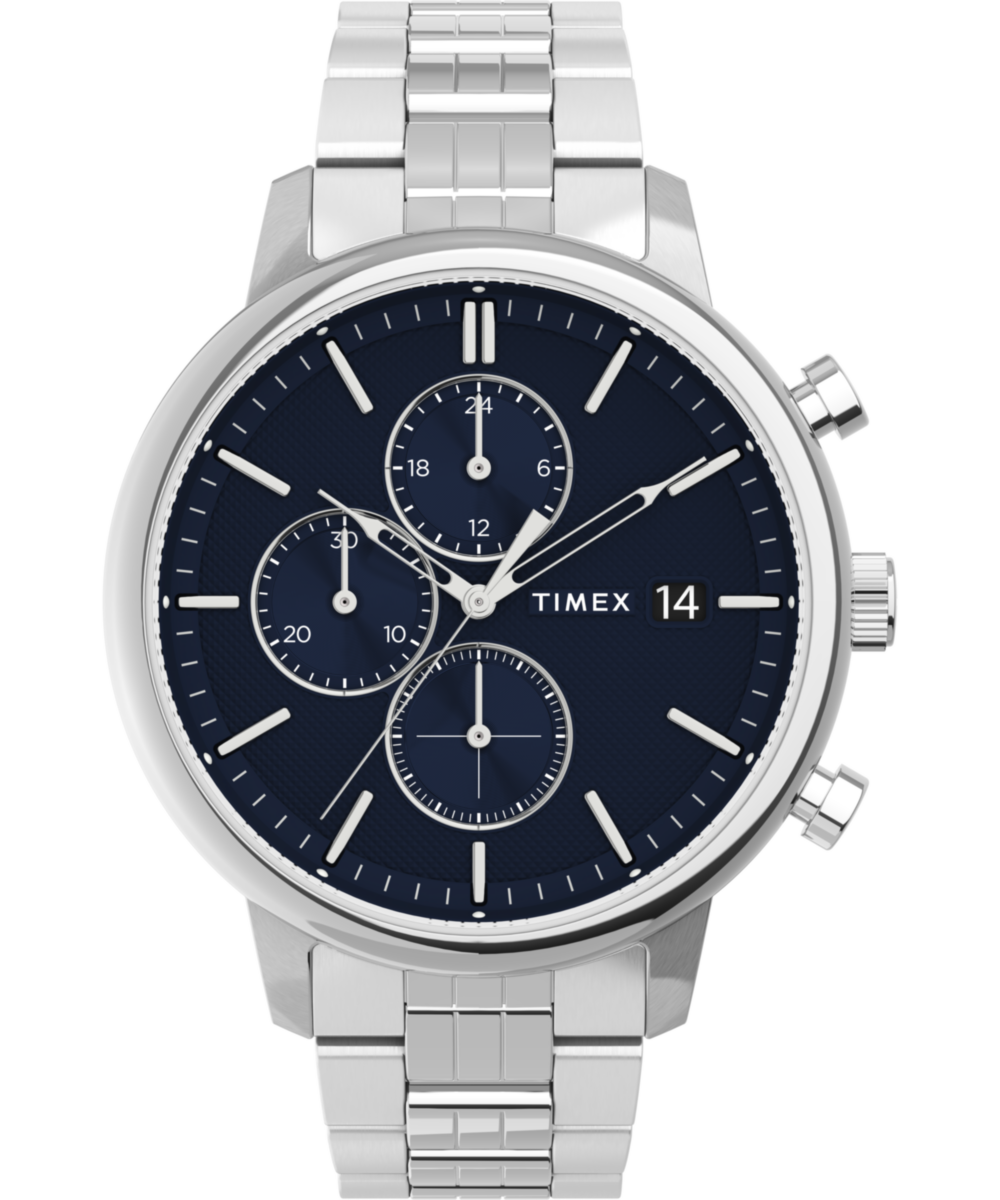 Timex Chicago Round 21mm Blue Dial Analog Men Watch - TW2V01700UJ Watch Timex