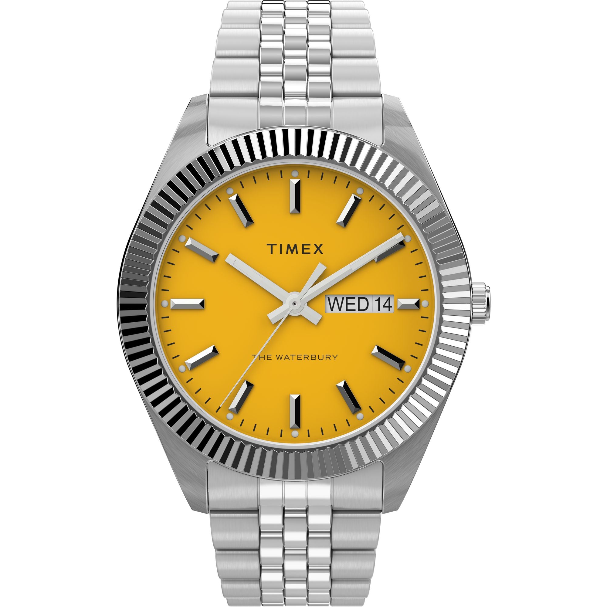Timex Trend Round 21mm Yellow Dial Analog Men Watch - TW2V18000UJ Watch Timex