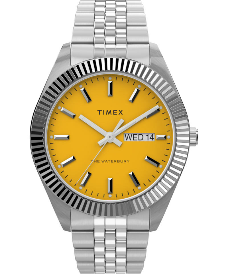 Timex Trend Round 21mm Yellow Dial Analog Men Watch - TW2V18000UJ Watch Timex