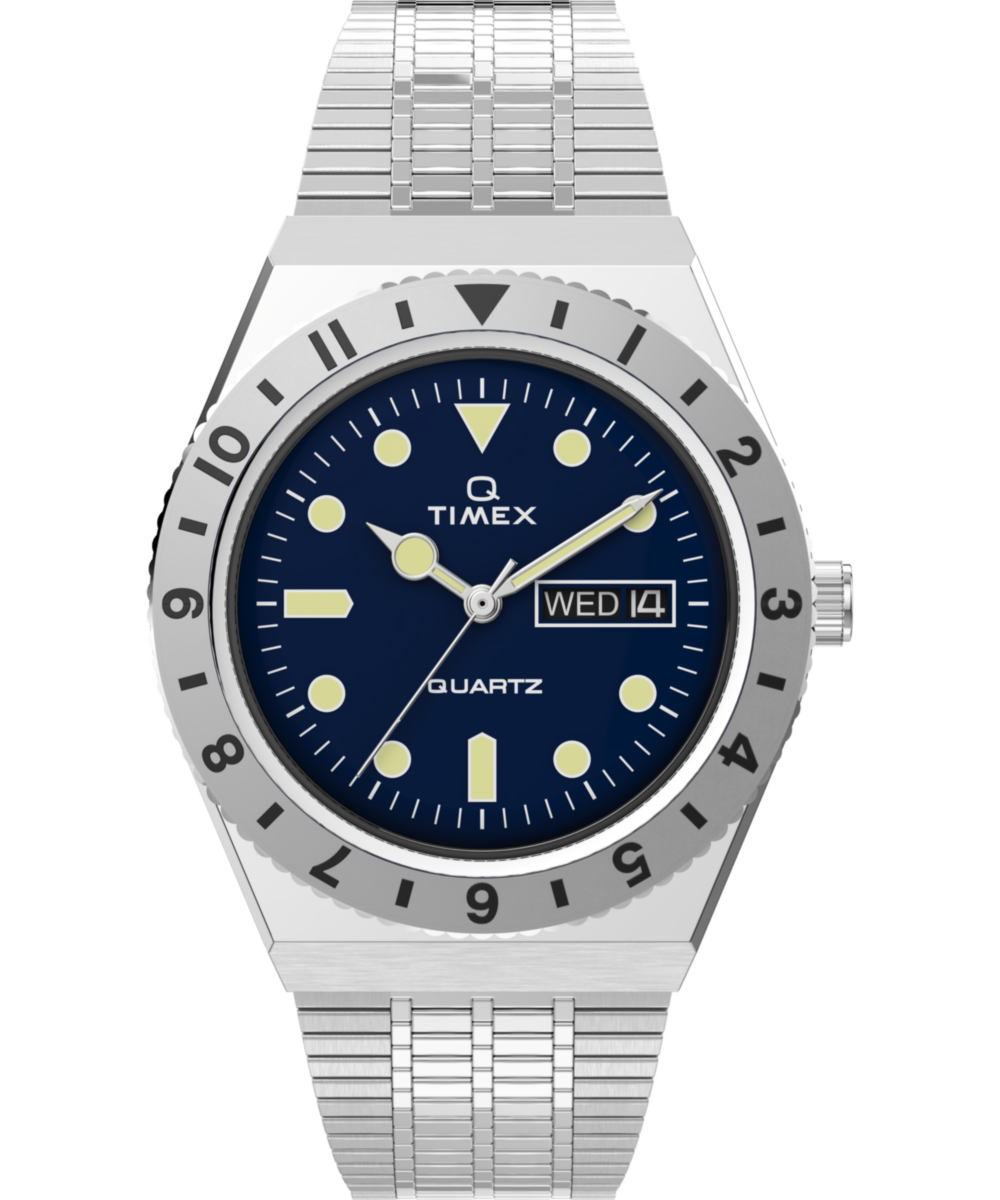 Timex Q Round 21mm Blue Dial Analog Men Watch - TW2V18300U9