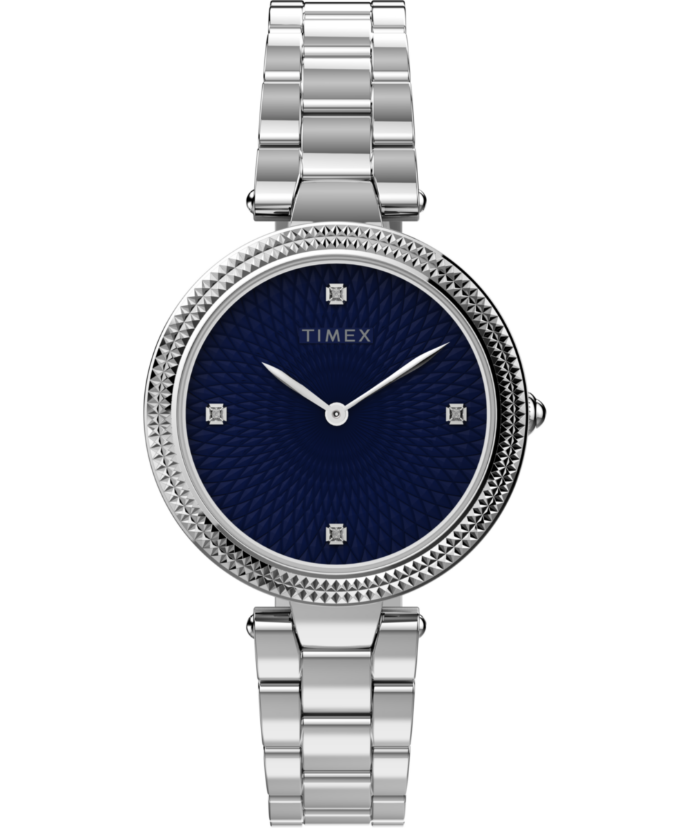 Timex Blue Round Dial Quartz Analog Women Watch