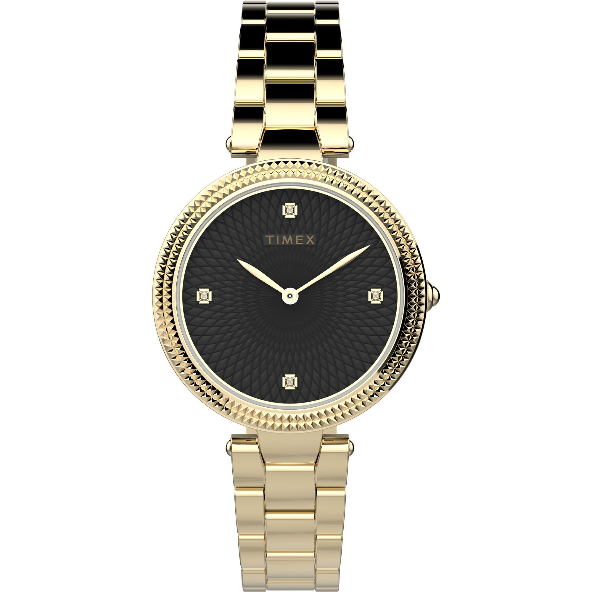 Timex Trend Black Round Dial Quartz Analog Women Watch
