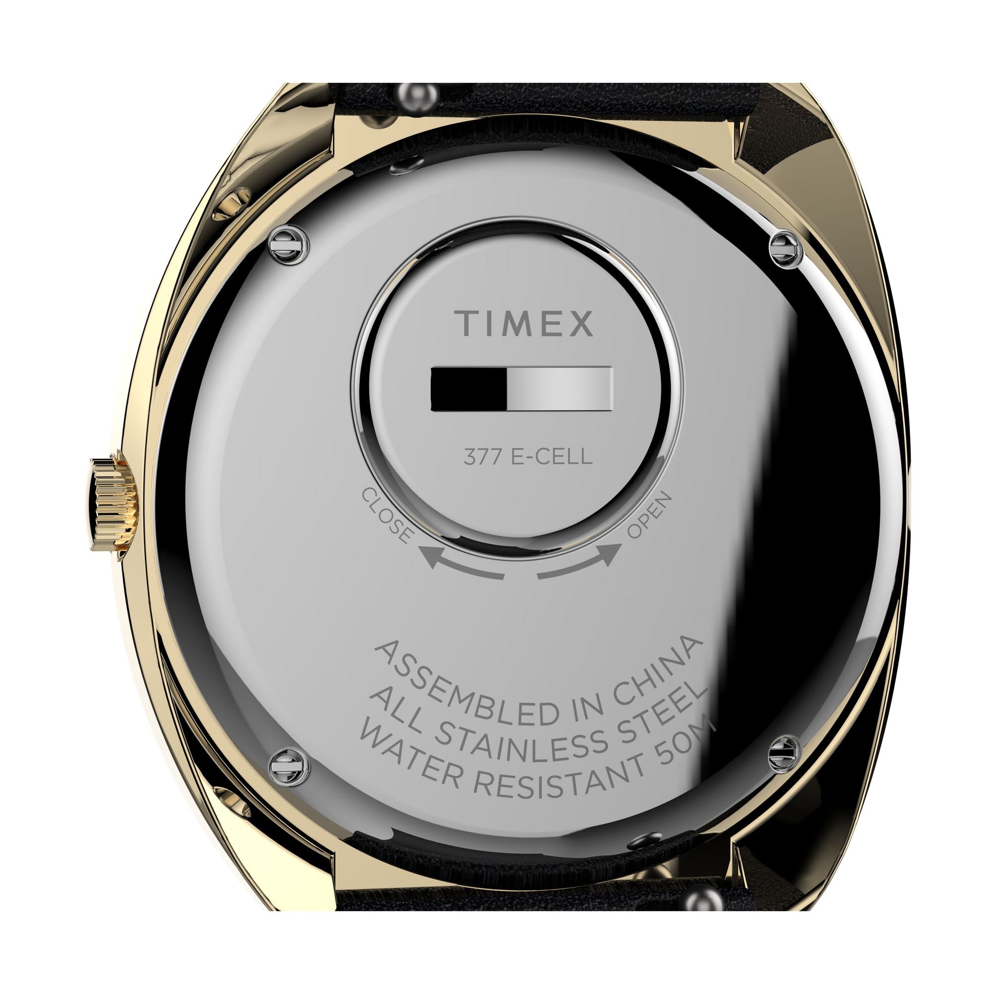 Q Timex Leather Burgundy Tonneau Dial Quartz Analog Men Watch