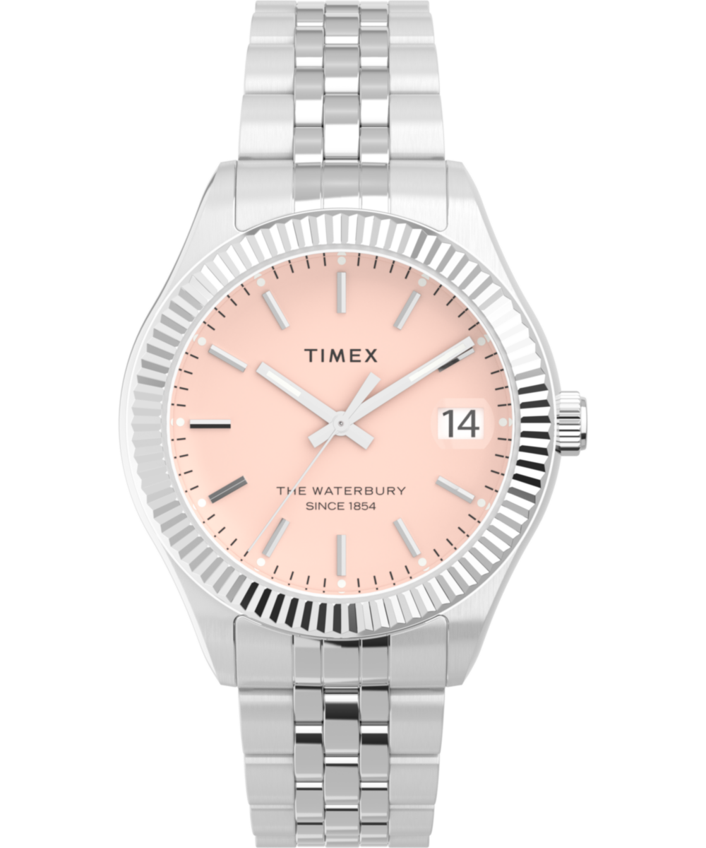 Timex Pink Dial Round Case Quartz Analog Women Watch