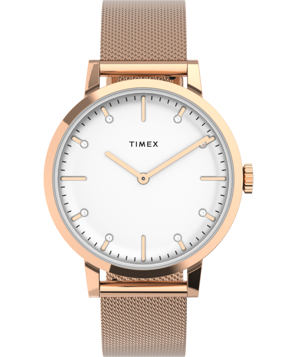 Timex Midtown Round 36mm Silver Dial Analog Women Watch - TW2V37100UJ Watch Timex