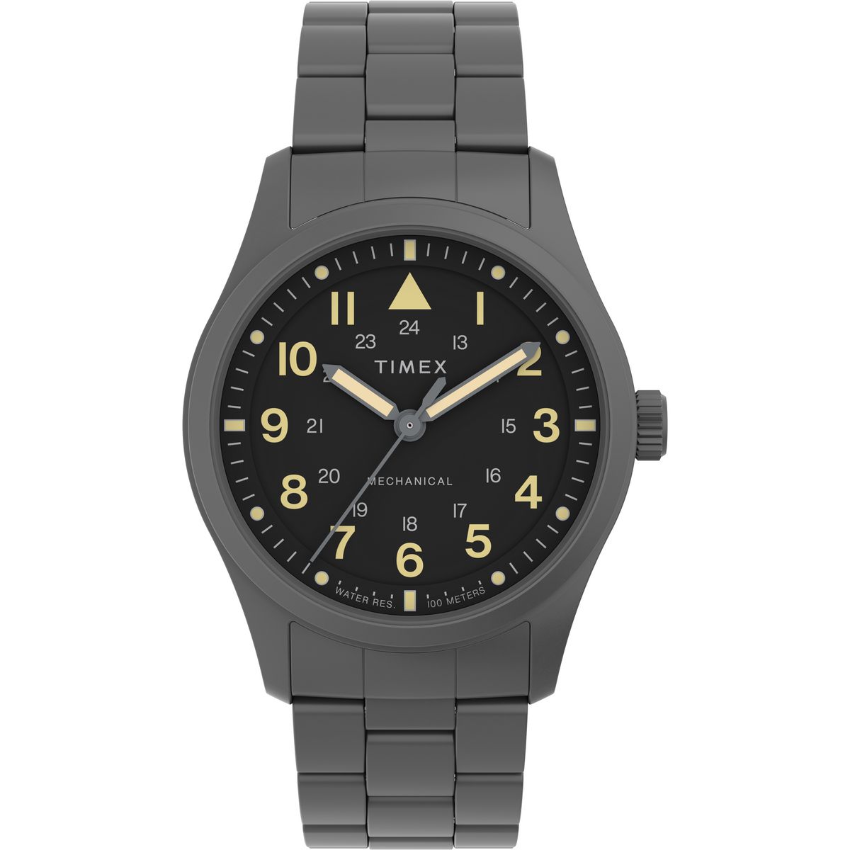 Timex Expedition Round 21mm Black Dial Mechanical Handwind Men