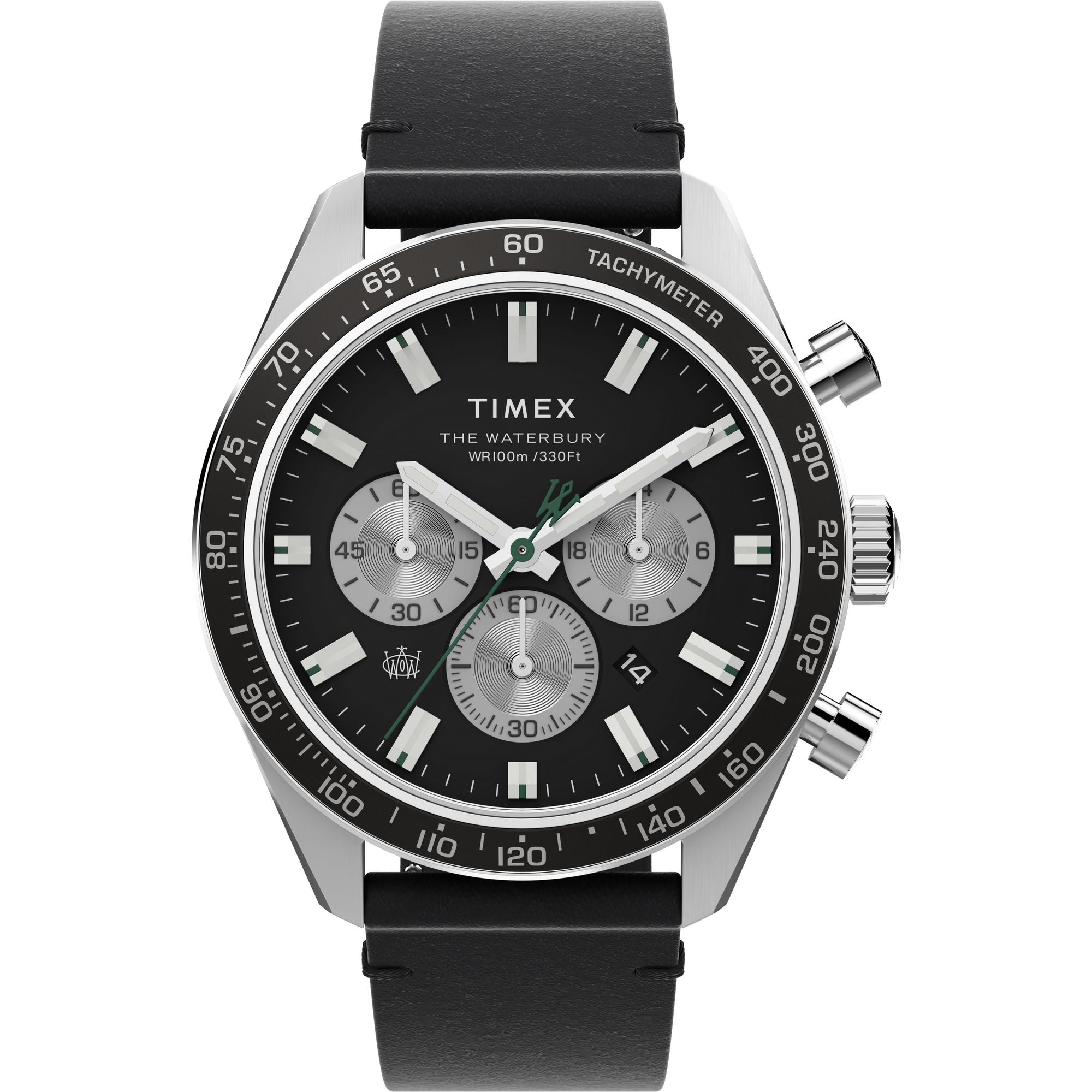 Timex Waterbury Leather Grey Round Dial Quartz Analog Men Watch
