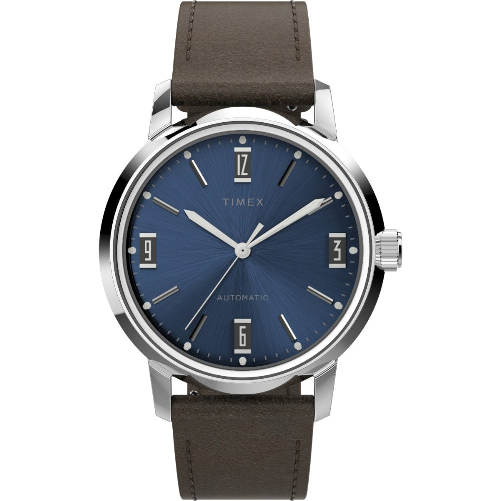 TIMEX Marlin Blue Round Dial Mechanical Automatic Men's Watch - TWEG26710 Watch Timex
