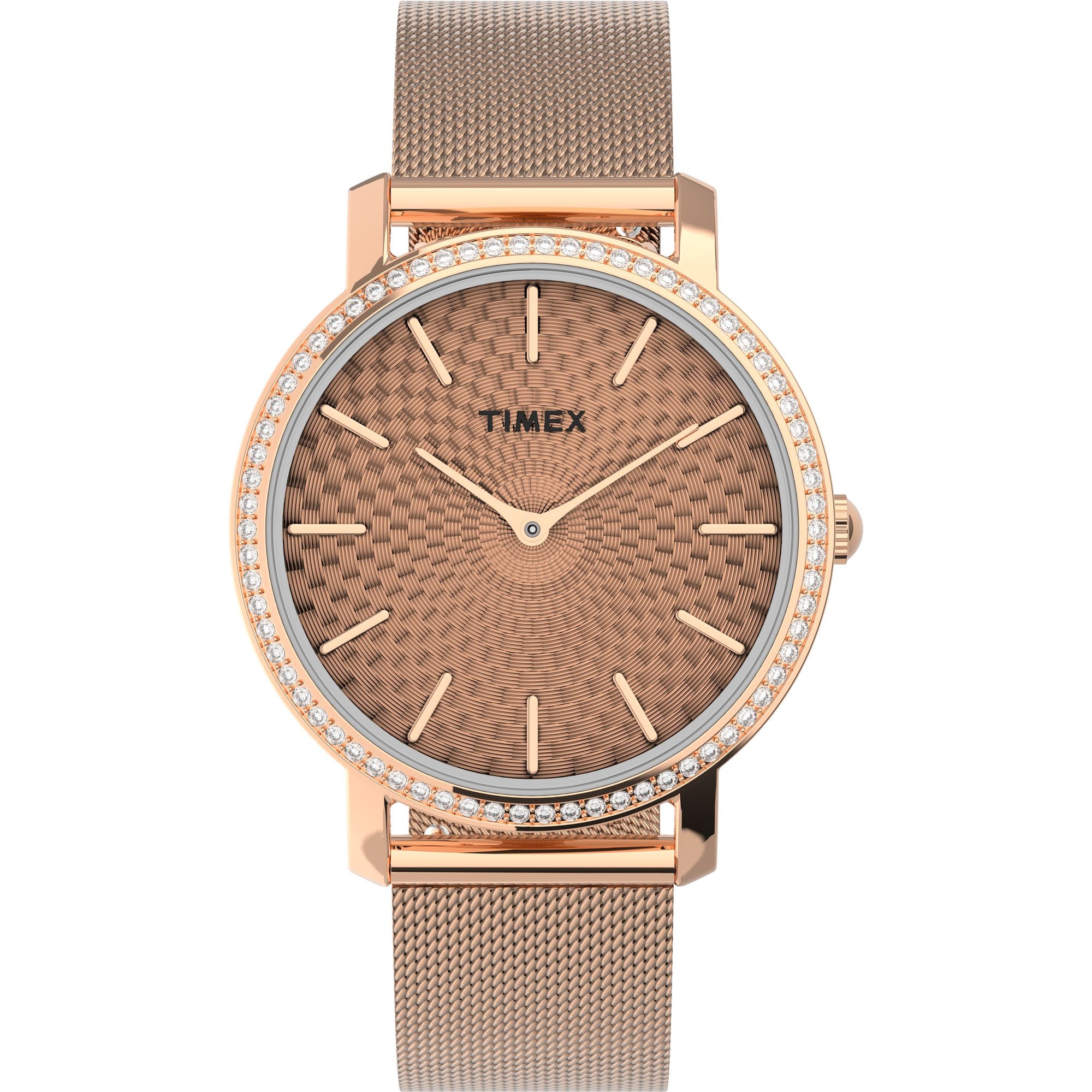 Timex Transcend Round 21mm Rose Gold Dial Analog Women Watch - TW2V52500UJ Watch Timex