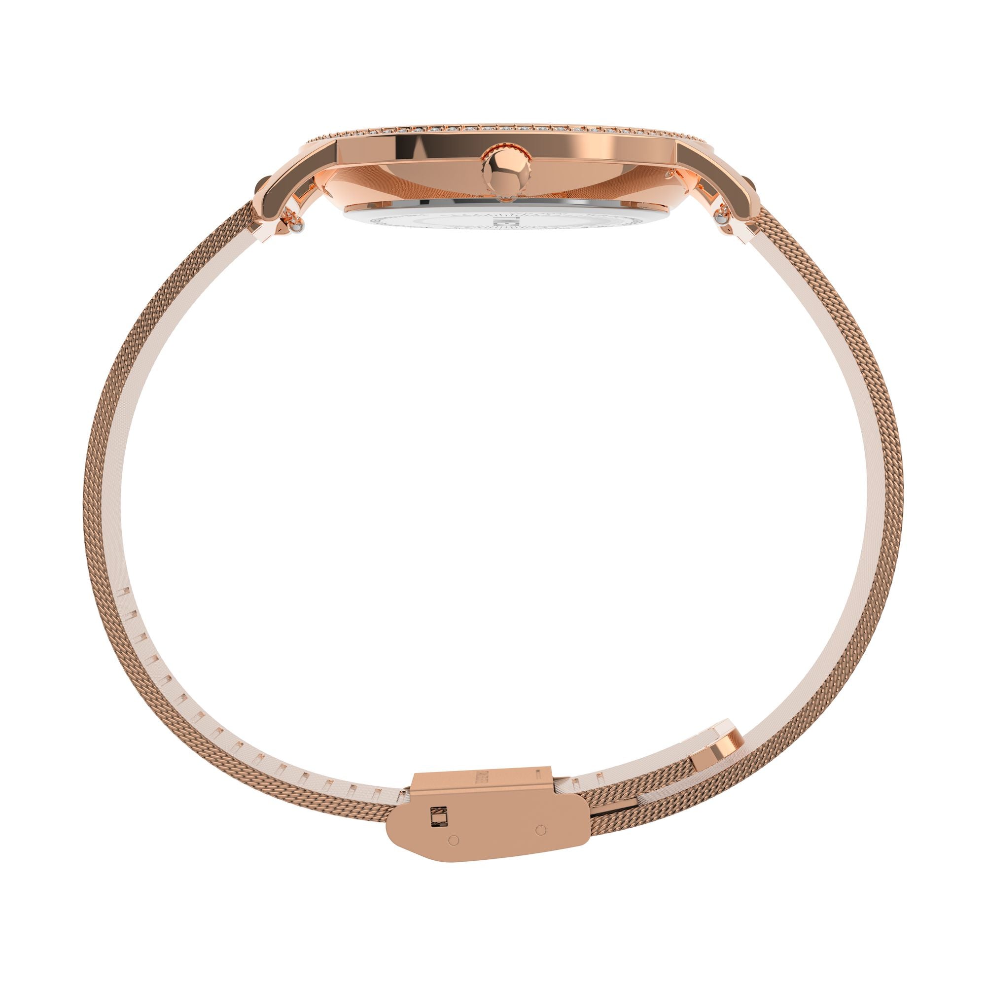 Timex Transcend Round 21mm Rose Gold Dial Analog Women Watch - TW2V52500UJ Watch Timex