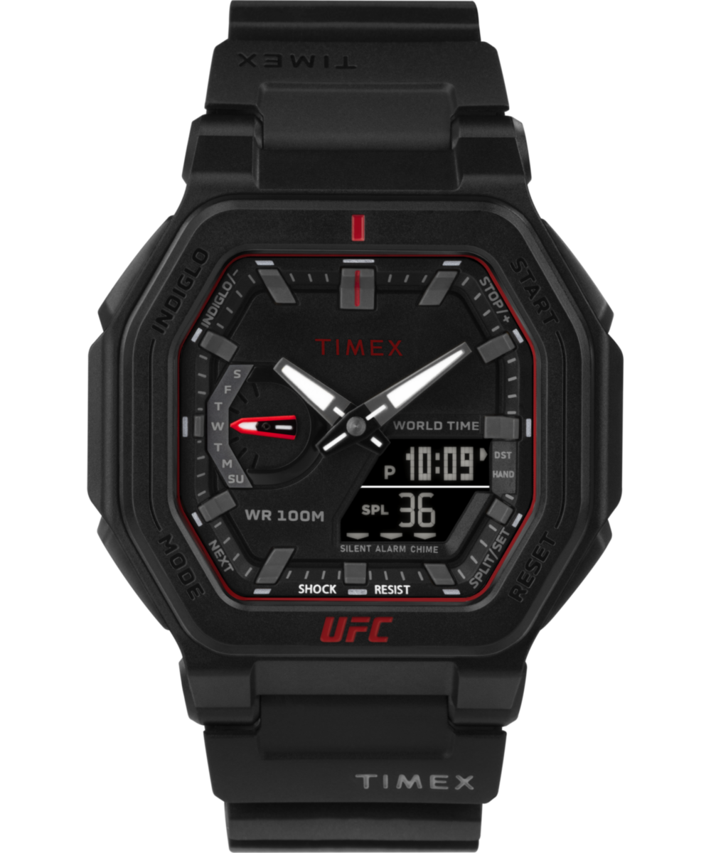 Timex UFC Octagonal 45mm Black Dial Ana-Digital Men Watch - TW2V55200X6