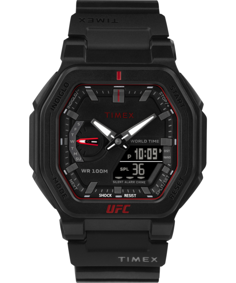 Timex UFC Octagonal 45mm Black Dial Ana-Digital Men Watch - TW2V55200X6 Watch Timex