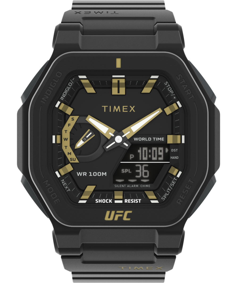 Timex UFC Octagonal 45mm Black Dial Ana-Digital Men Watch - TW2V55300X6
