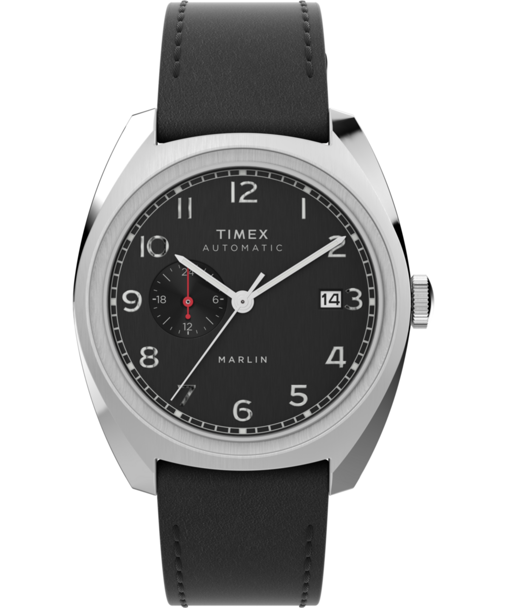 Timex Marlin Round 21mm Black Dial Mechanical Automatic Men Watch - TW2V62100U9