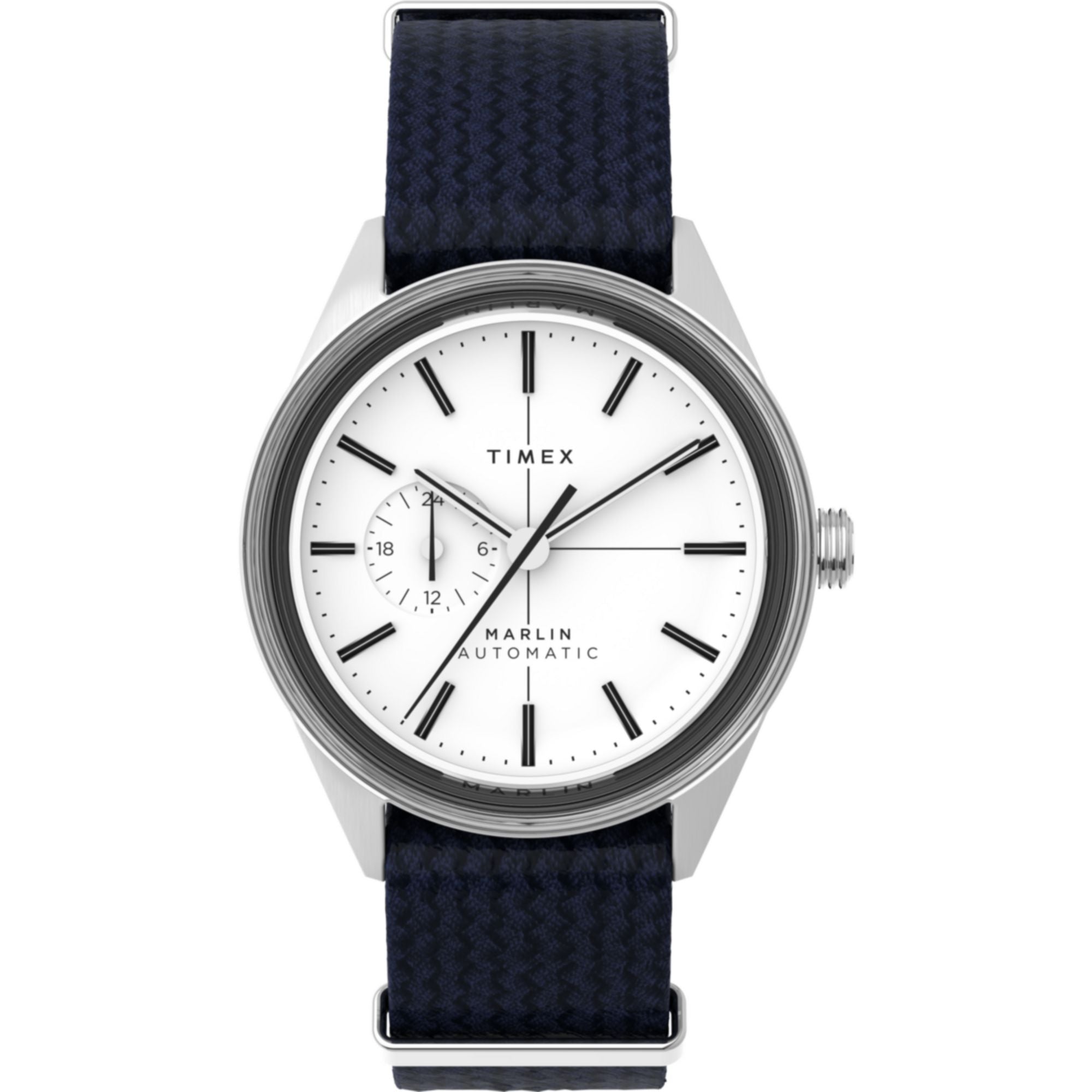 Timex Marlin White Round Dial Mechanical Men Watch TW2V72300U9 At JUST  WATCHES - Main Image