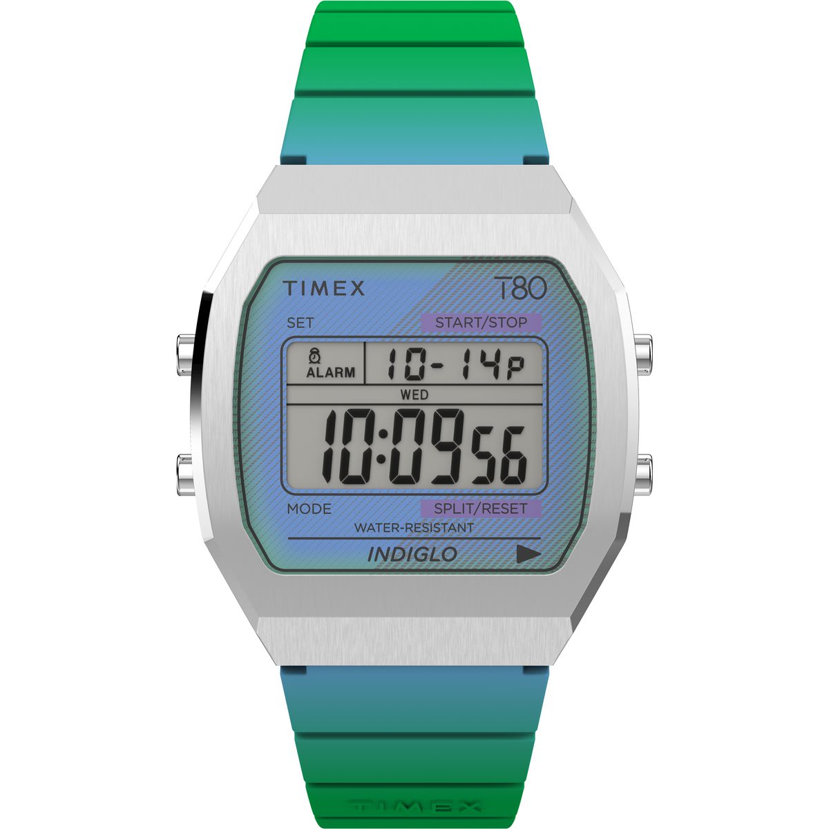 Timex Timex 80 Unisex Silver Square Digital Watch At JUST WATCHES