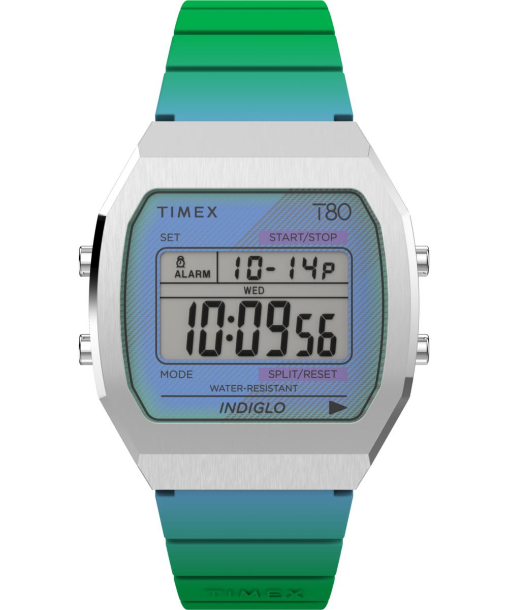 Timex 80 Square 36mm Silver Dial Digital Unisex Watch - TW2V74500X8