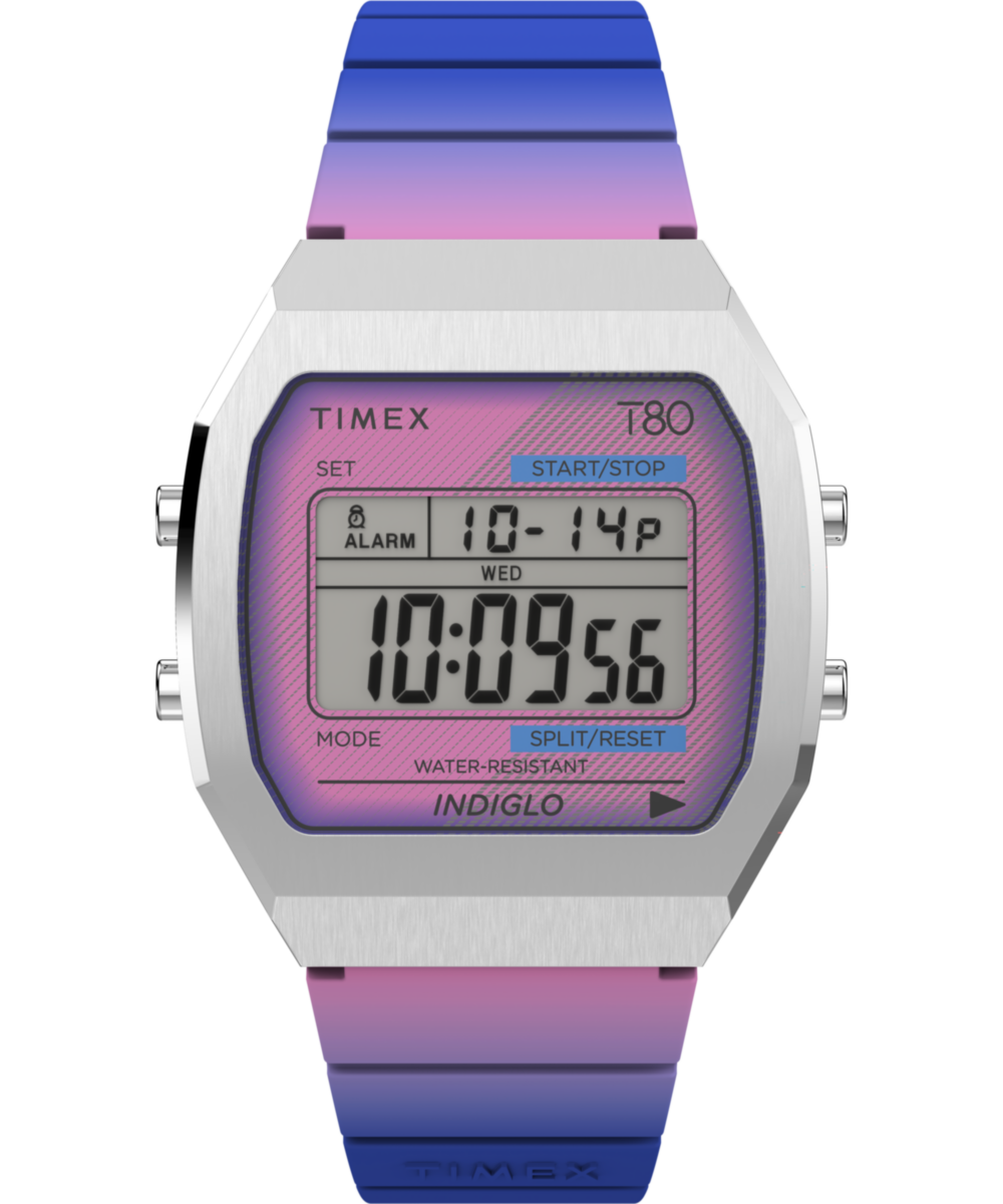 Timex 80 Square 36mm Silver Dial Digital Unisex Watch - TW2V74600X8