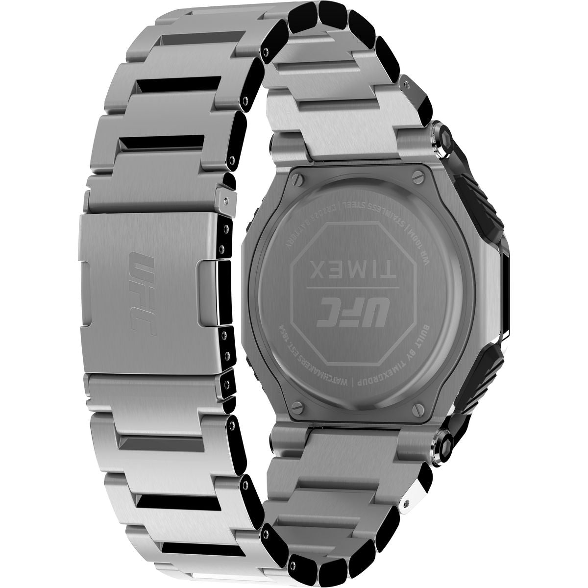 Timex UFC Strength Silver Octogonal Dial Quartz Analog Men