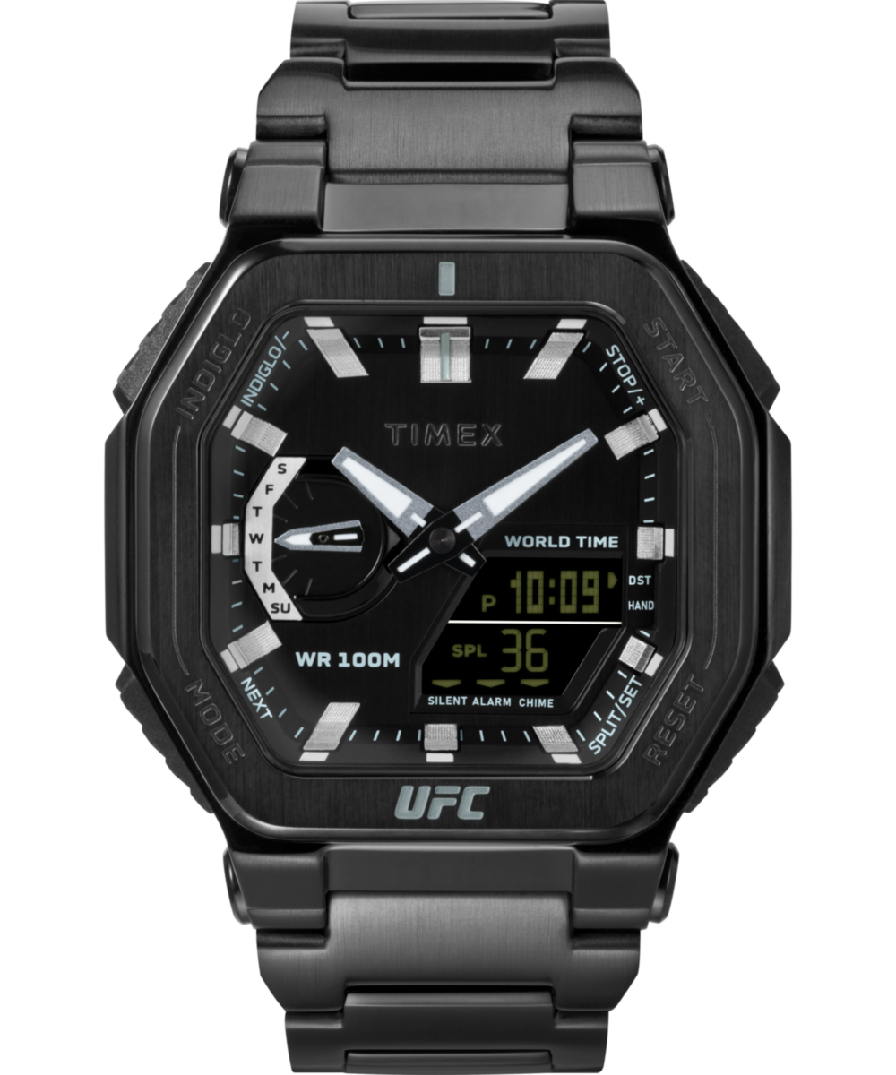 Timex UFC Octagonal 21mm Black Dial Ana-Digital Men Watch - TW2V84800X6
