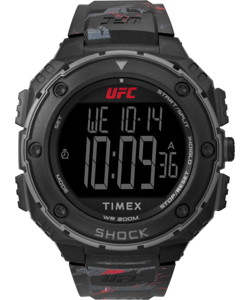Timex UFC Round 50mm Black Dial Digital Men Watch - TW2V85100X6 Watch Timex