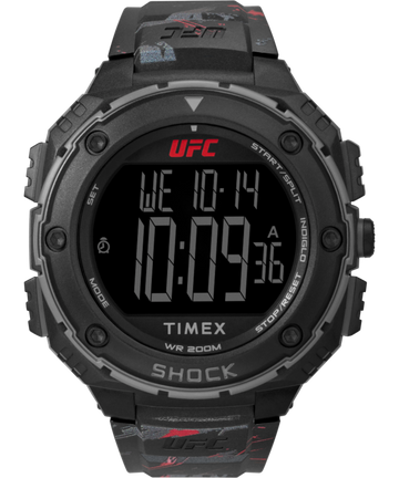 Timex UFC Round 50mm Black Dial Digital Men Watch - TW2V85100X6 Watch Timex