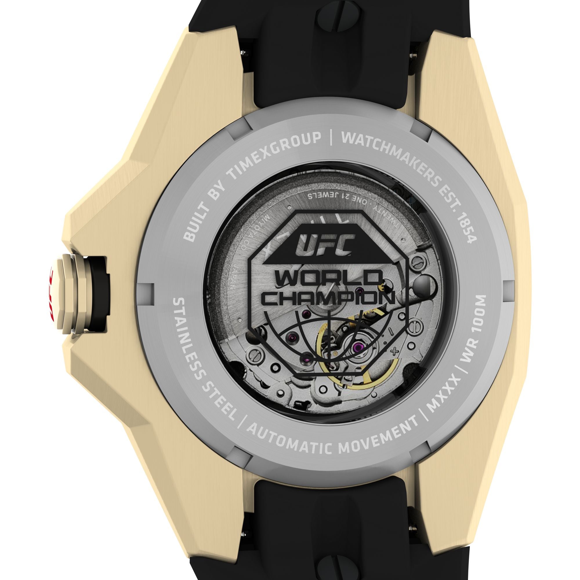 Timex UFC Round 21mm Gold Dial Analog Men Watch - TW2V86500X6 Watch Timex