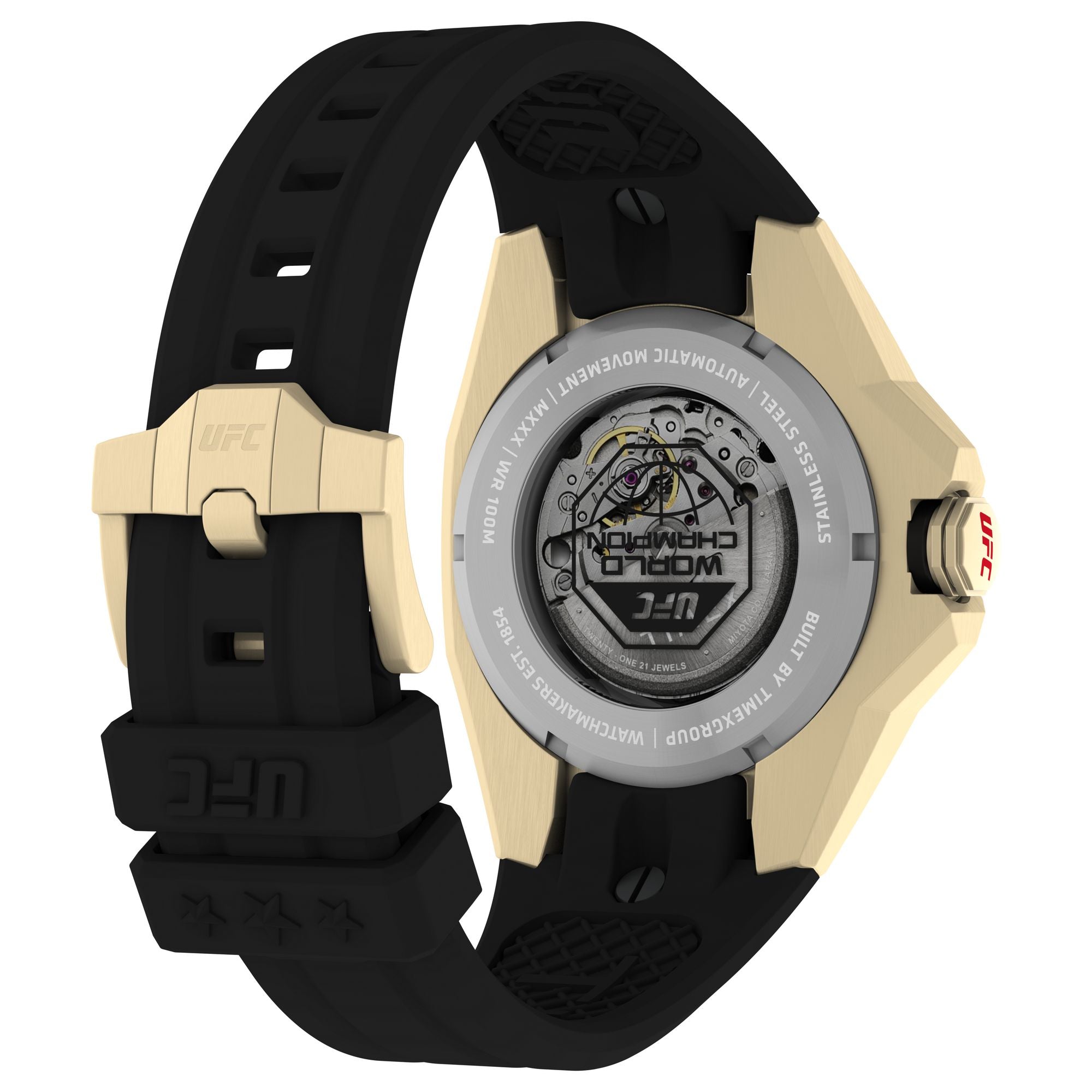 Timex UFC Round 21mm Gold Dial Analog Men Watch - TW2V86500X6