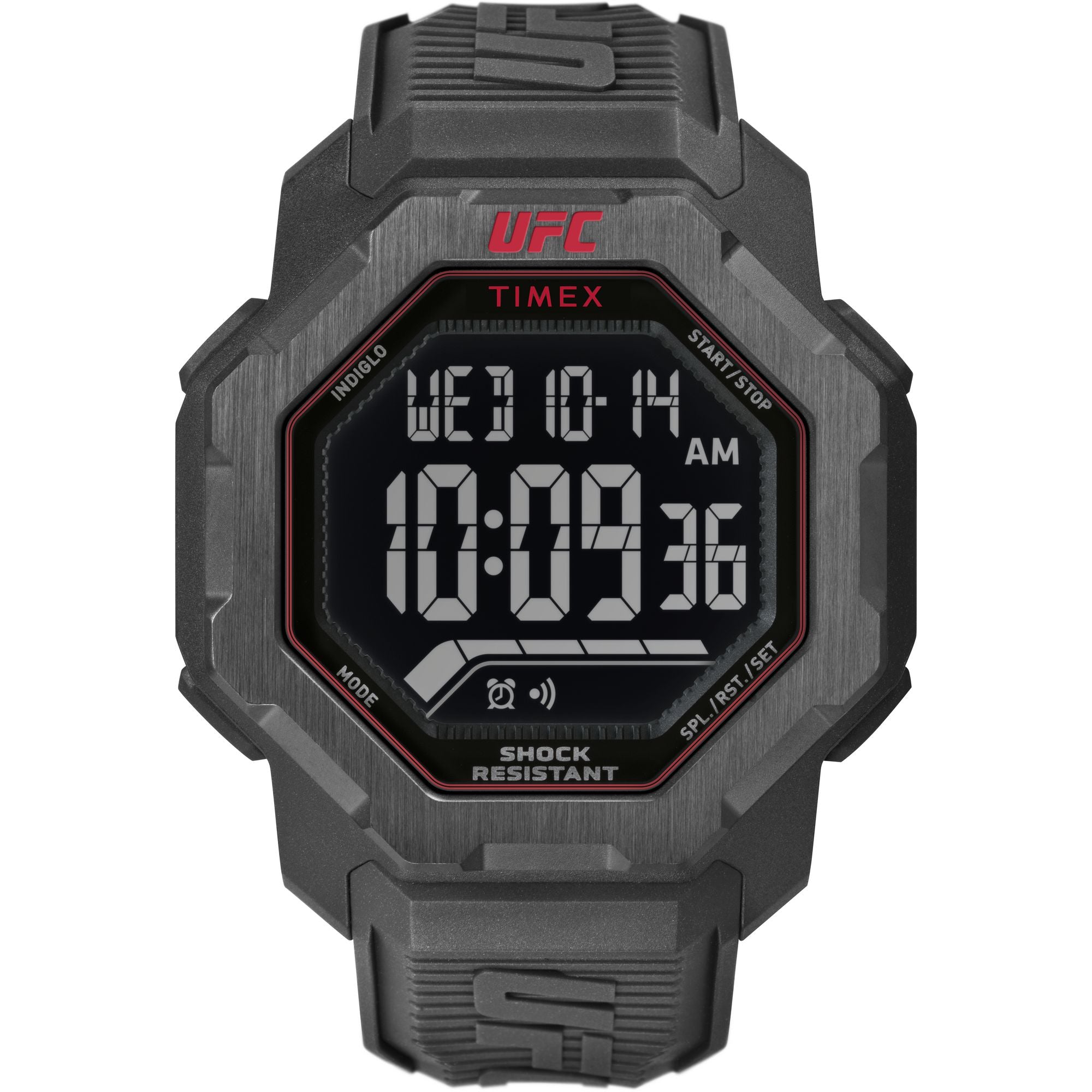 Timex UFC Octagonal 21mm Black Dial Digital Men Watch - TW2V88100X6 Watch Timex