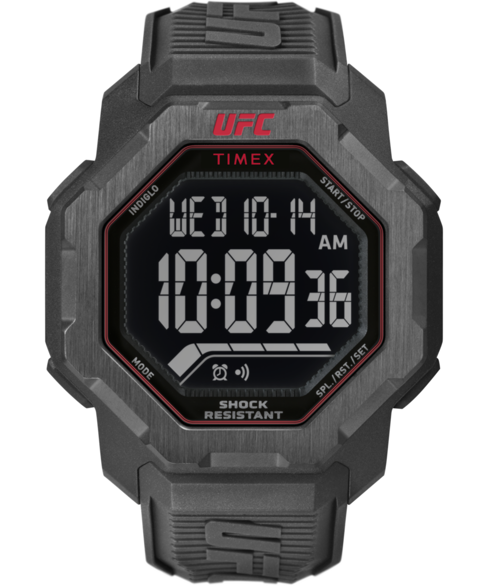 Timex UFC Octagonal 21mm Black Dial Digital Men Watch - TW2V88100X6