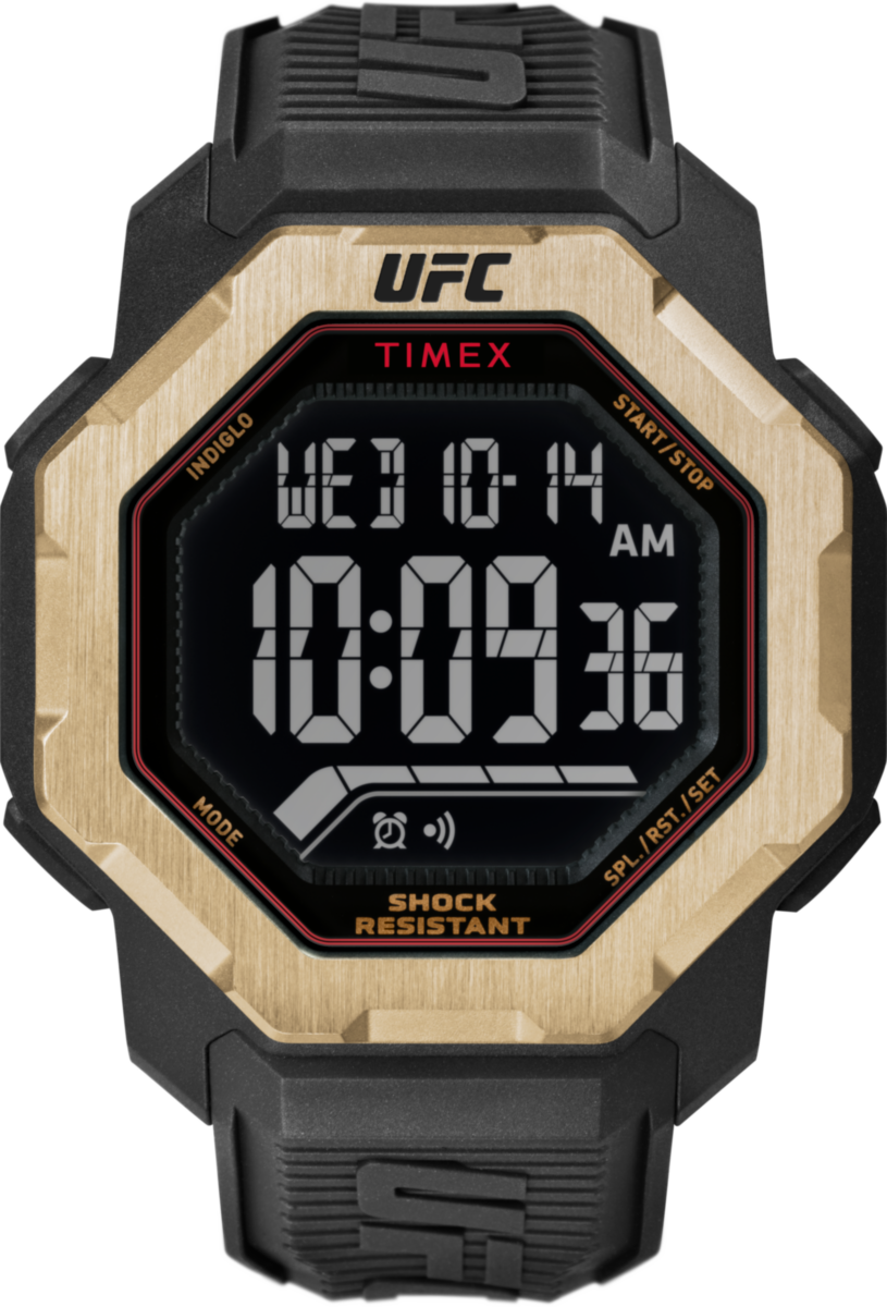Timex UFC Octagonal 21mm Black Dial Digital Men Watch - TW2V89000X6 Watch Timex