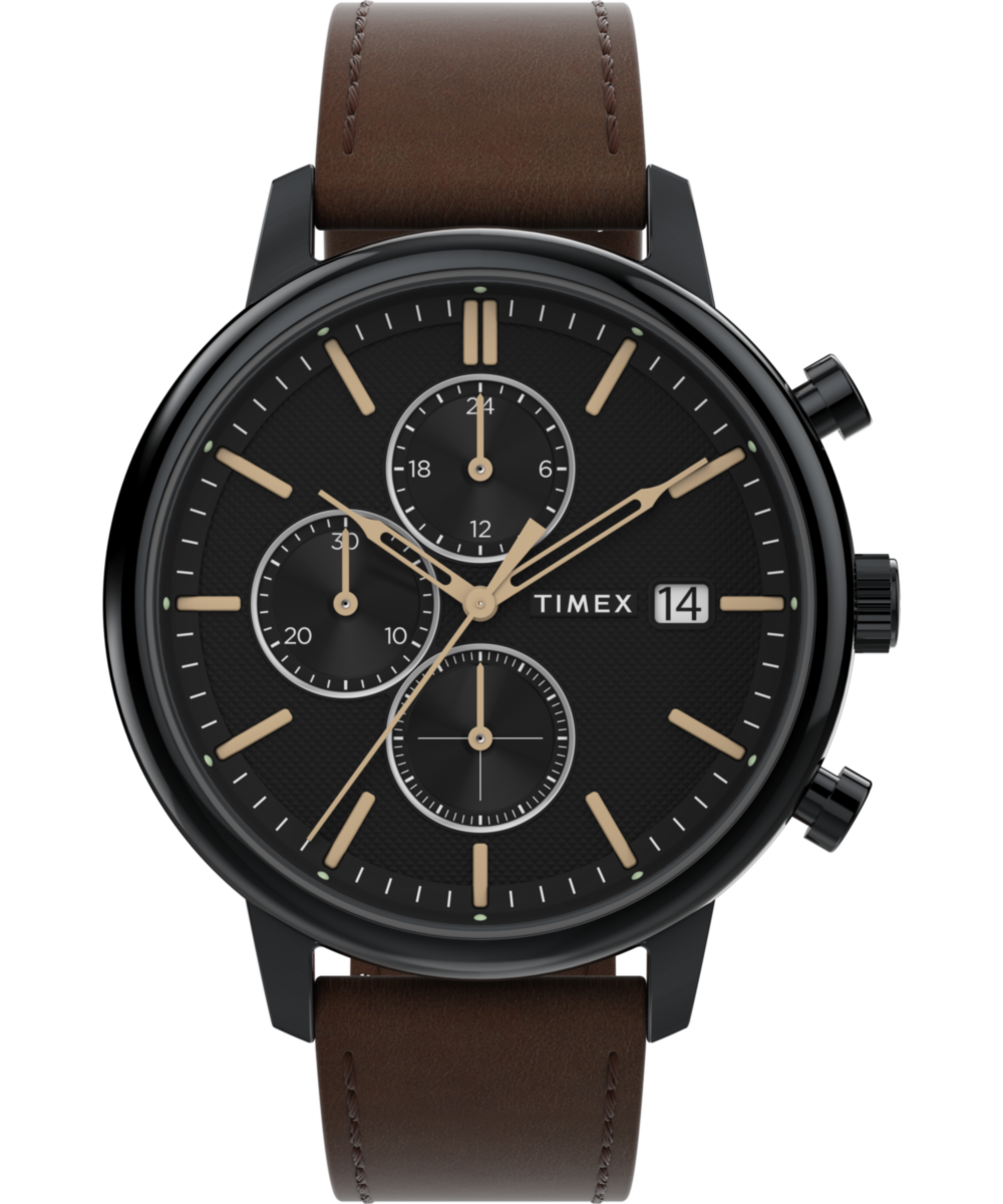 Timex Chicago Round 21mm Black Dial Analog Men Watch - TW2W13200UJ Watch Timex