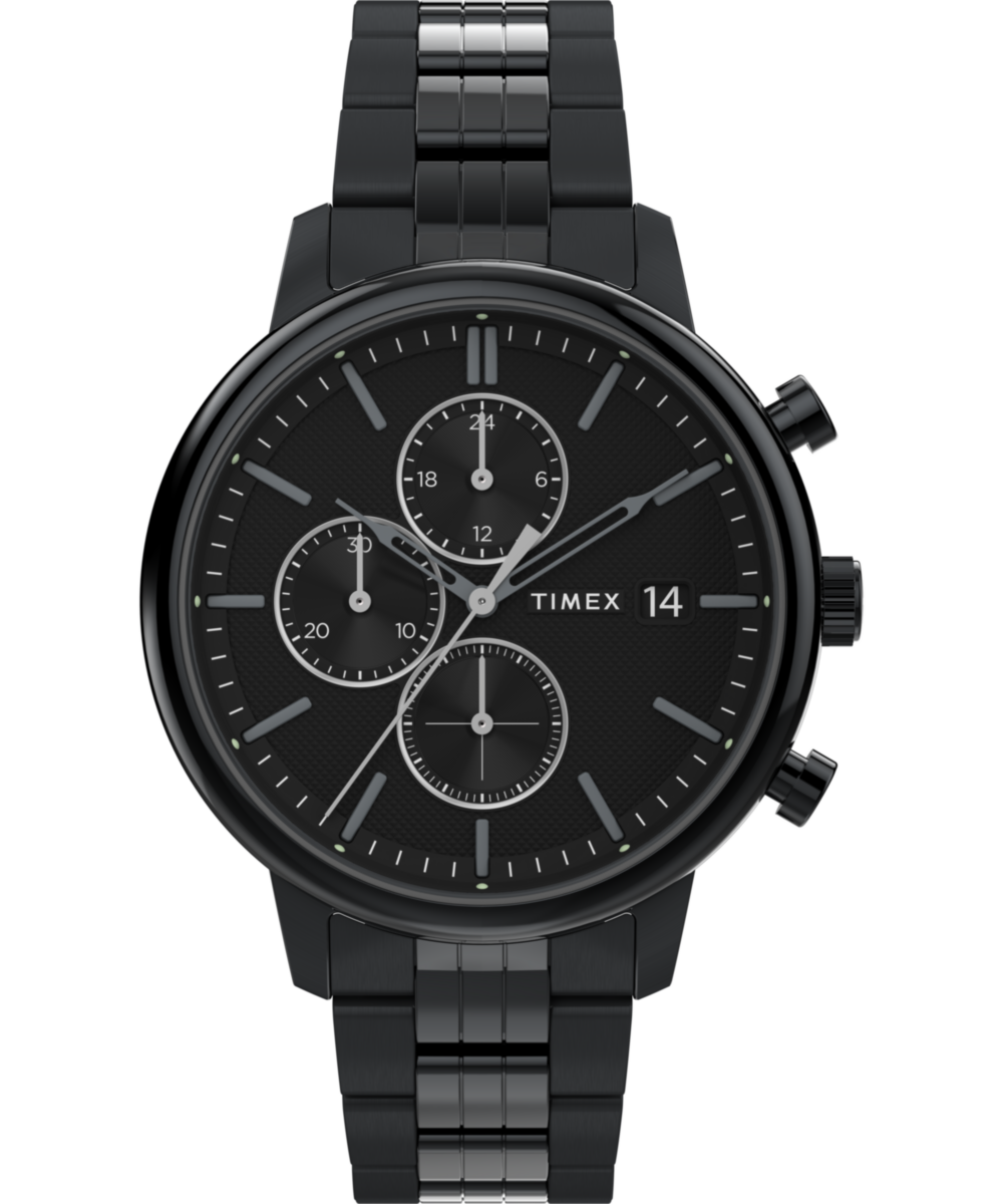 Timex Chicago Round 21mm Black Dial Analog Men Watch - TW2W13400UJ