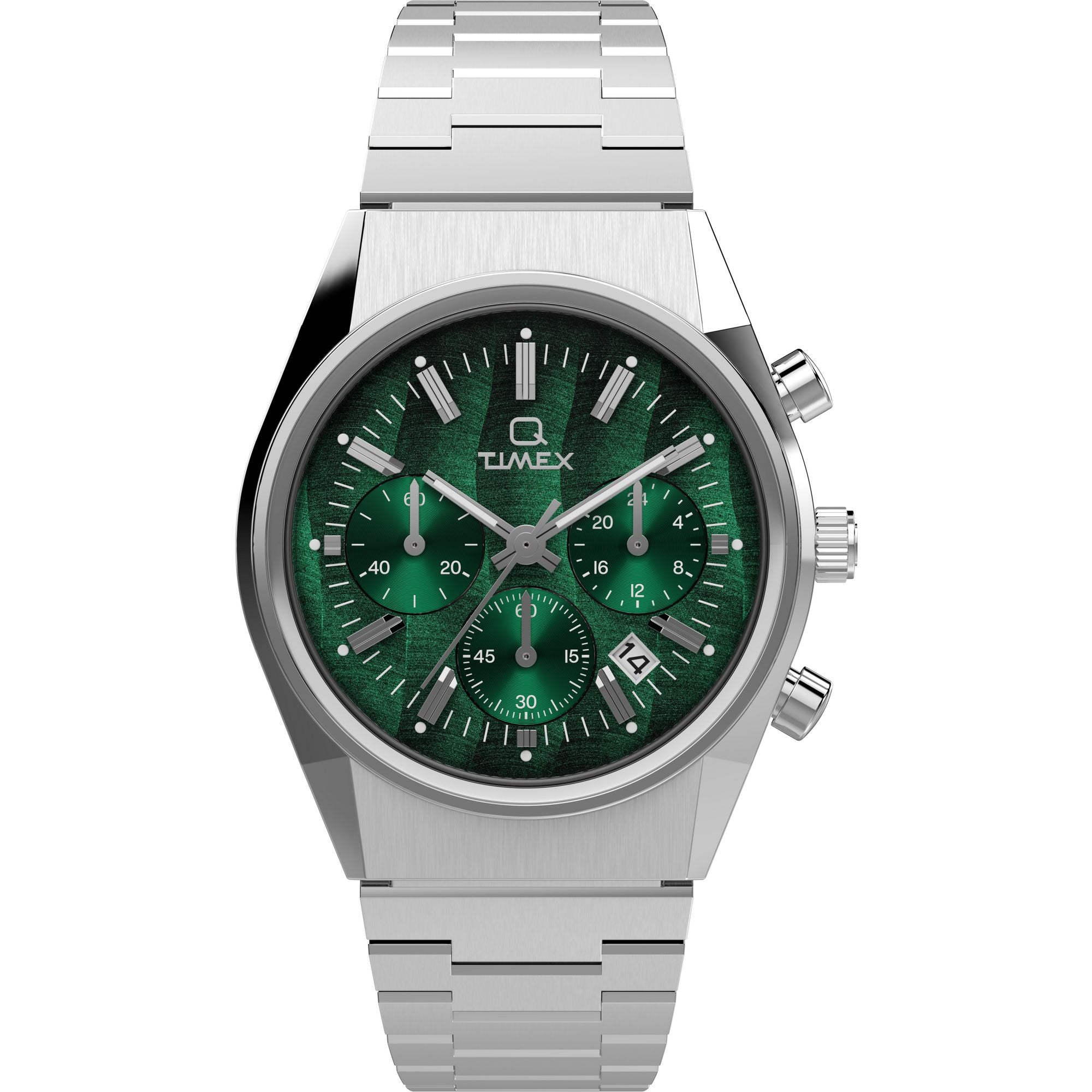 Q Timex Green Round Dial Quartz Analog Men Watch TW2W33600UJ At JUST WATCHES