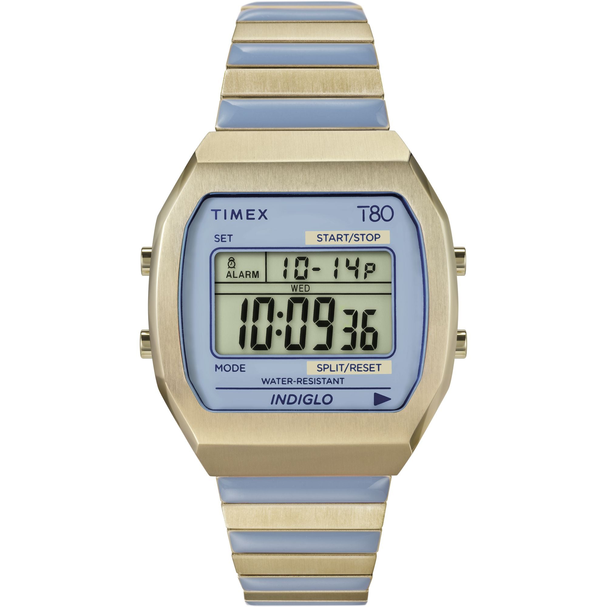 Timex 80 Square 21mm Blue Dial Digital Women Watch - TW2W40800UJ