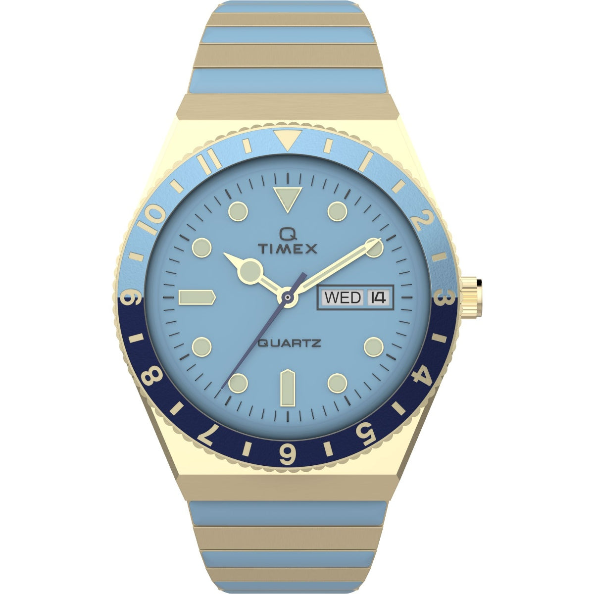 Timex Q Round 21mm Blue Dial Analog Women Watch - TW2W40900UJ Watch Timex