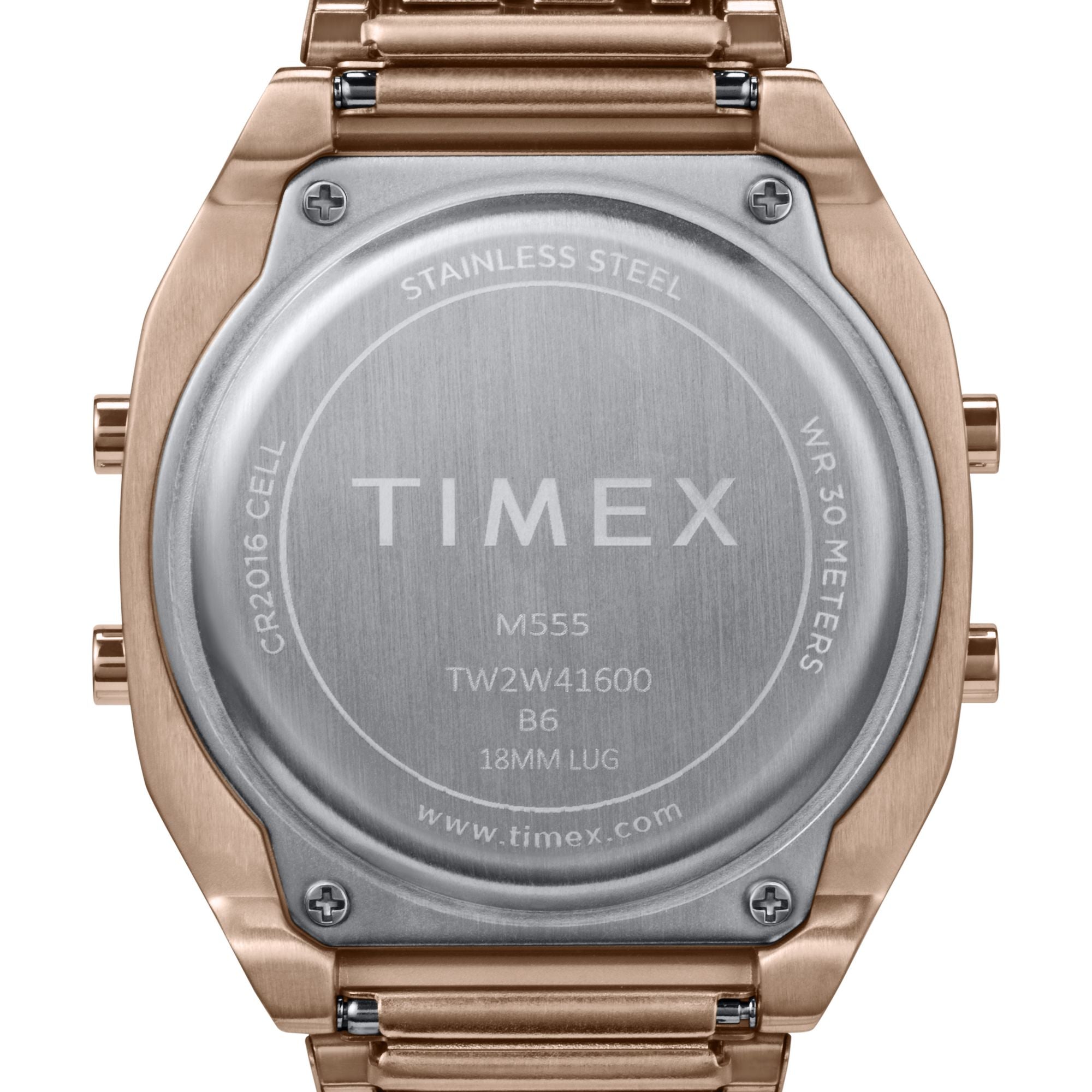 Timex 80 Square 21mm Pink Dial Digital Women Watch - TW2W41600UJ