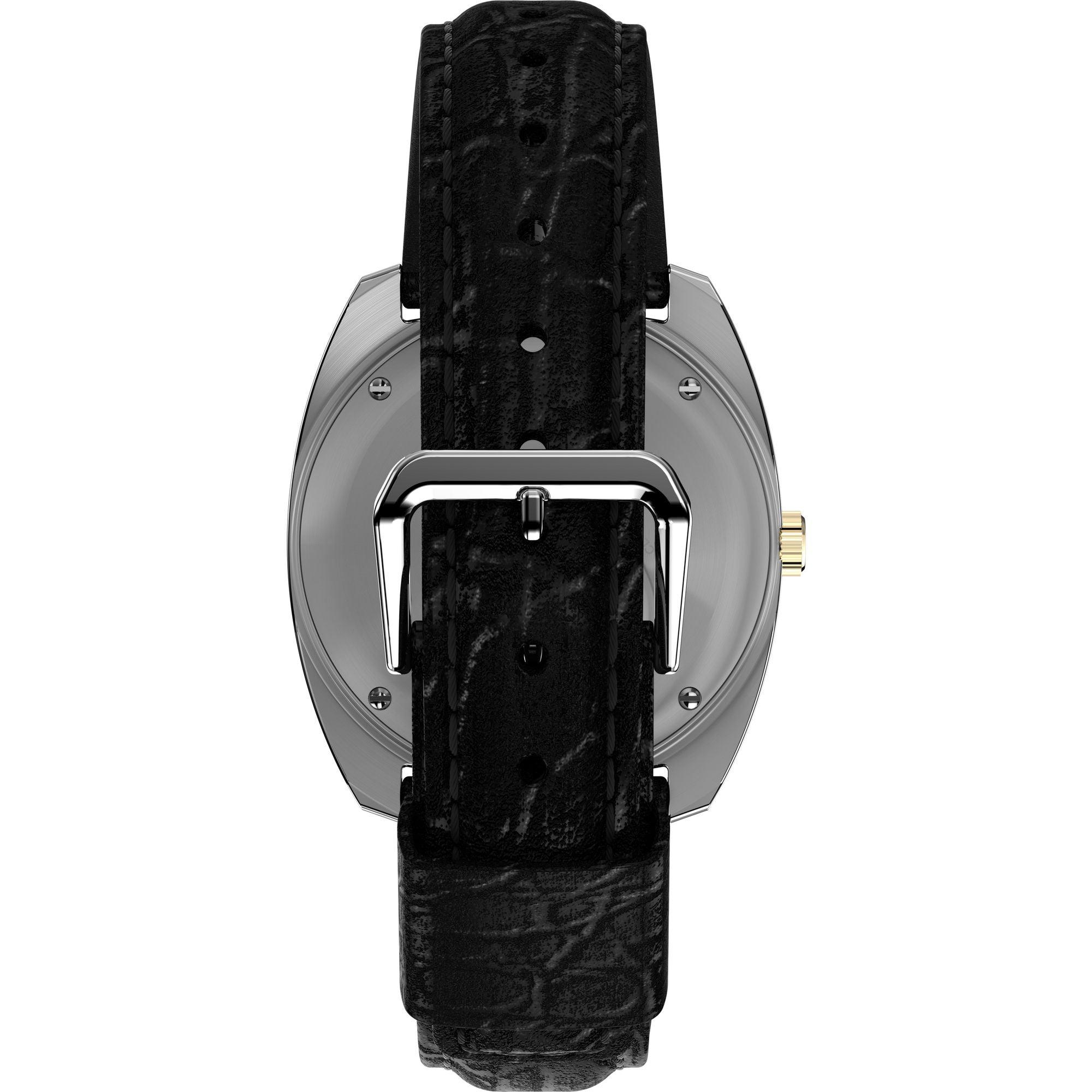 Q Timex Leather Blue Round Dial Quartz Analog Men Watch