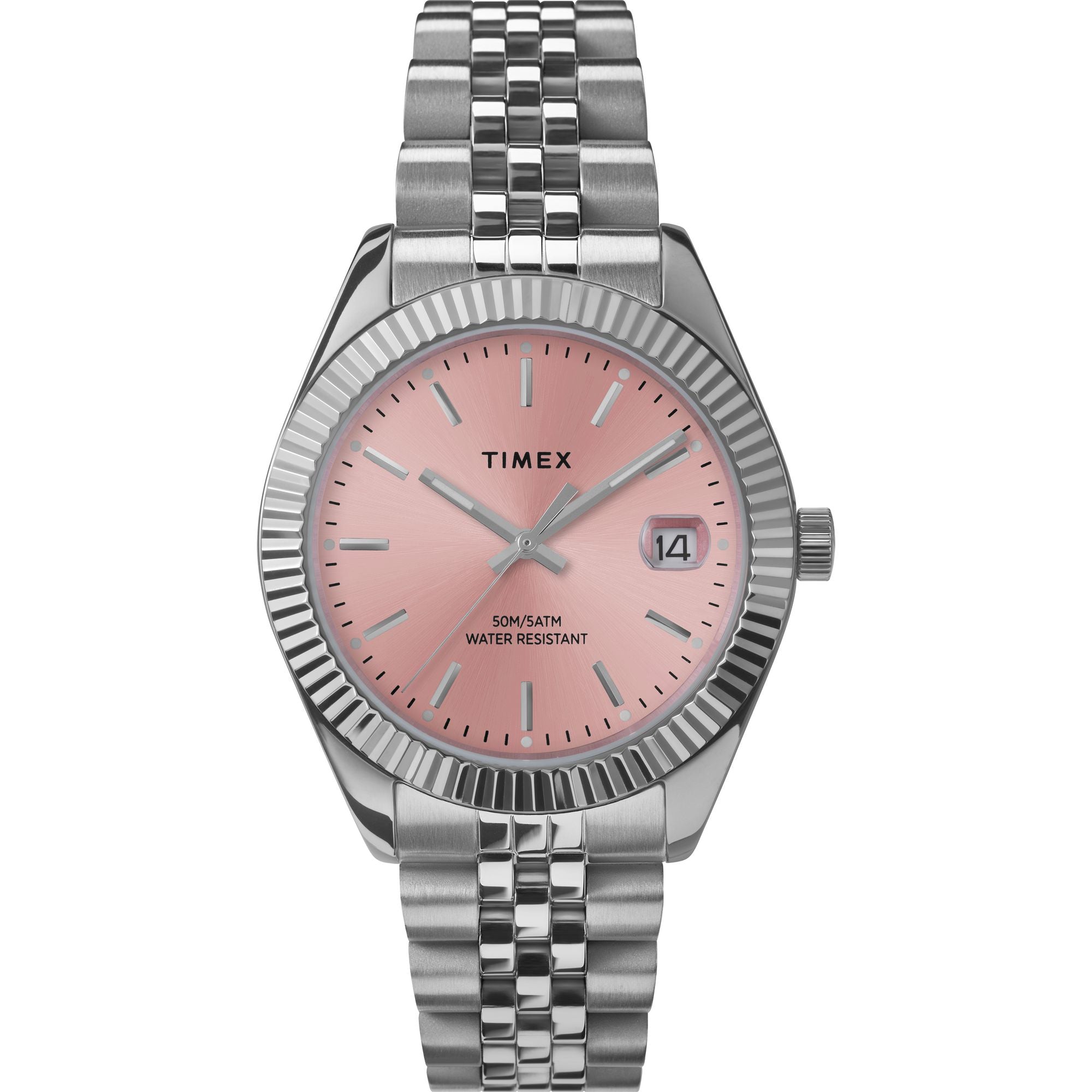 Timex Legacy Round 34mm Pink Dial Analog Women Watch - TW2W49800UJ