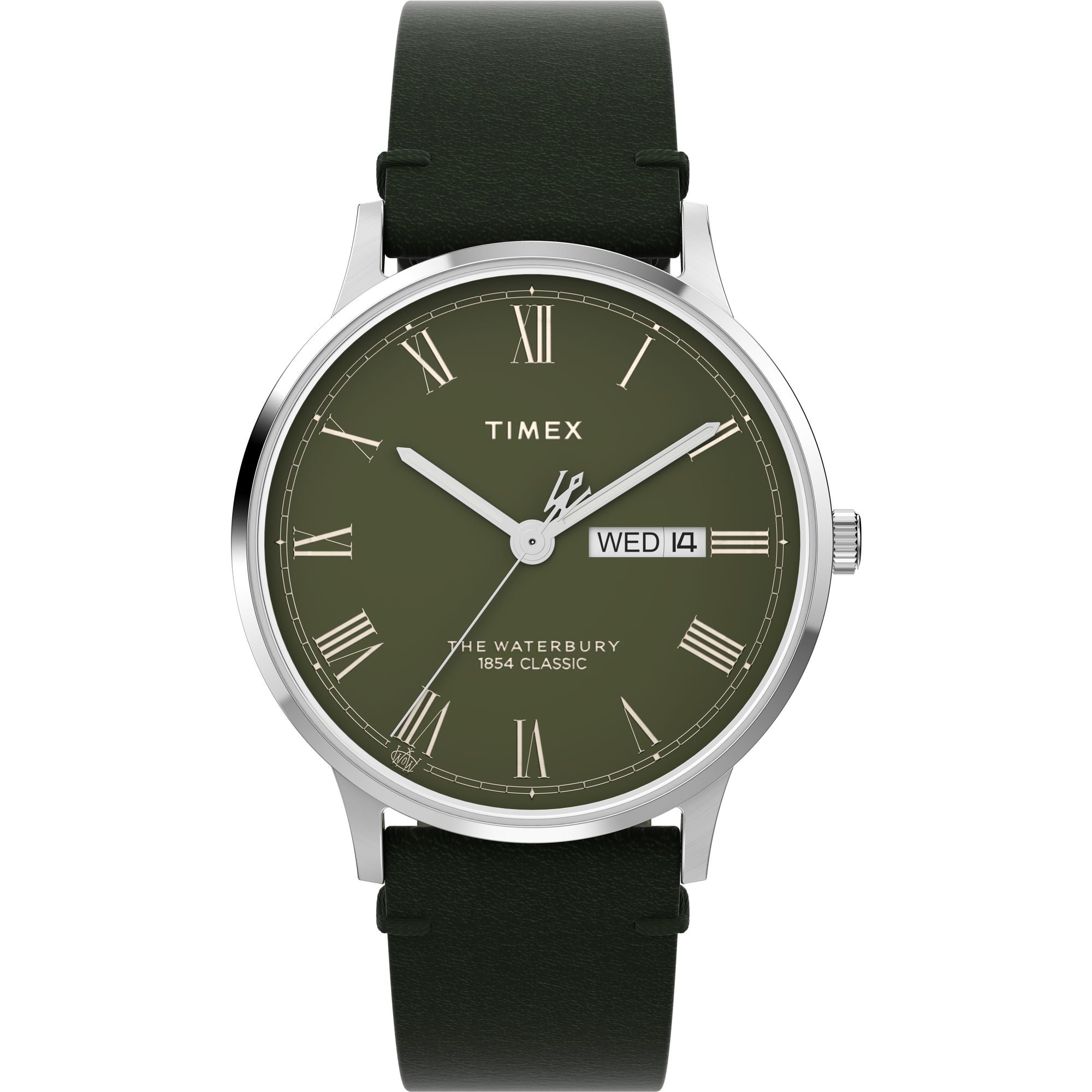 Timex Waterburry Round 21mm Green Dial Analog Men Watch - TW2W50500UJ Watch Timex